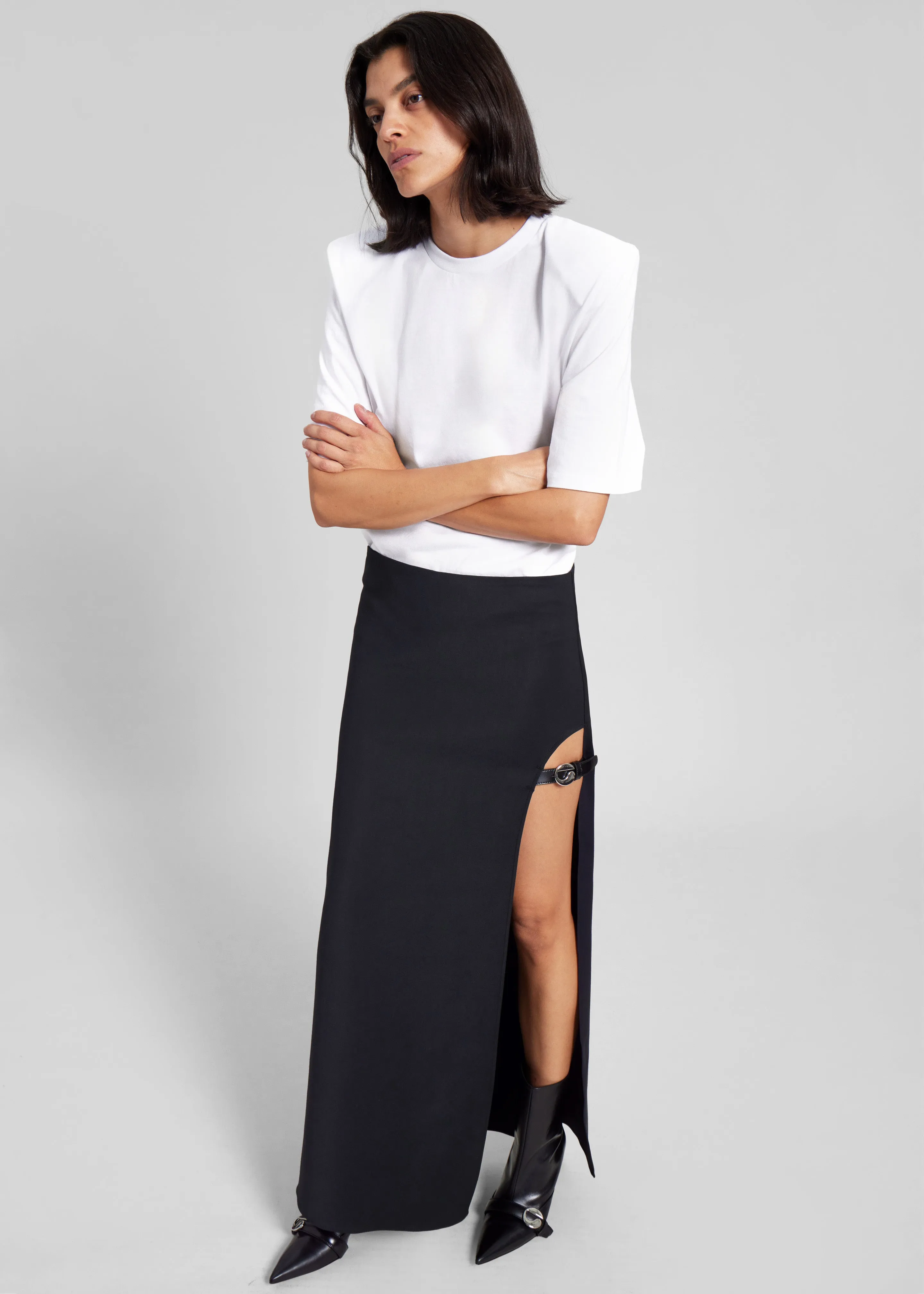 Coperni Garter Belt Skirt - Black sold by Frankie Shop