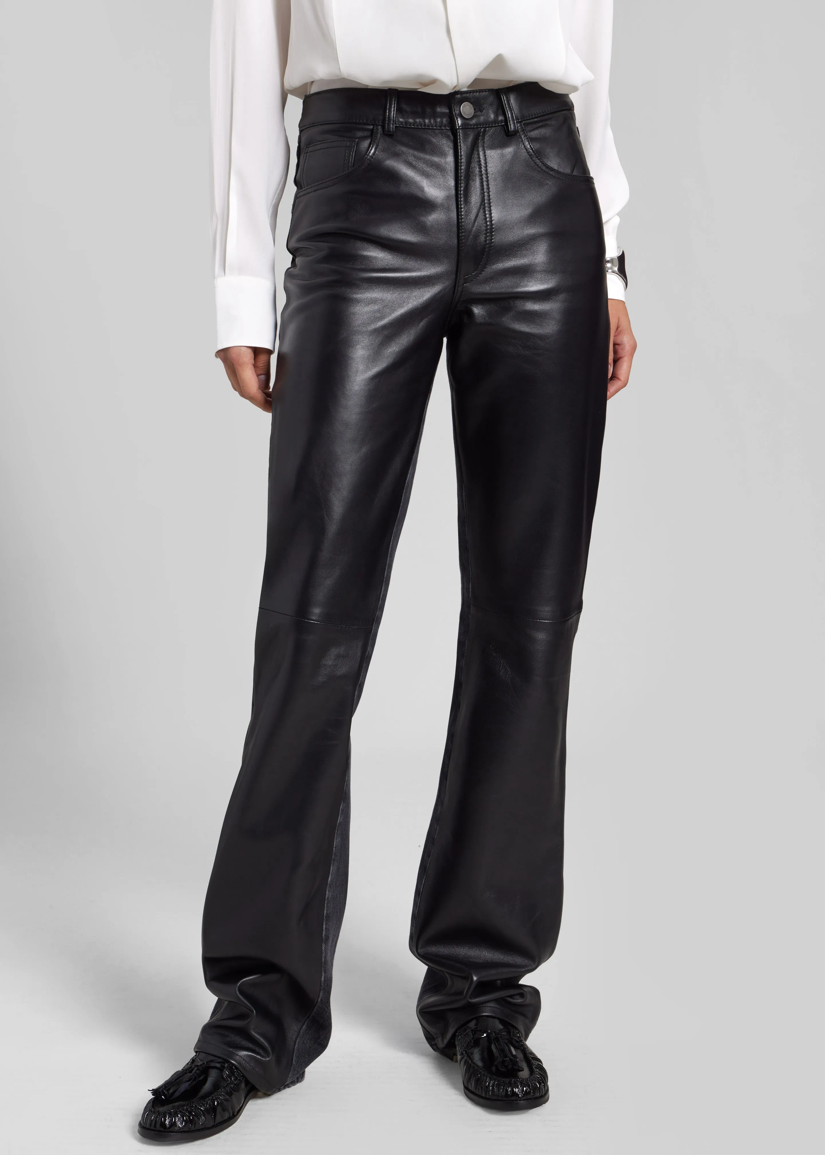 Haikure Star Jeans - Black Denim/Leather sold by Frankie Shop product image thumbnail 2