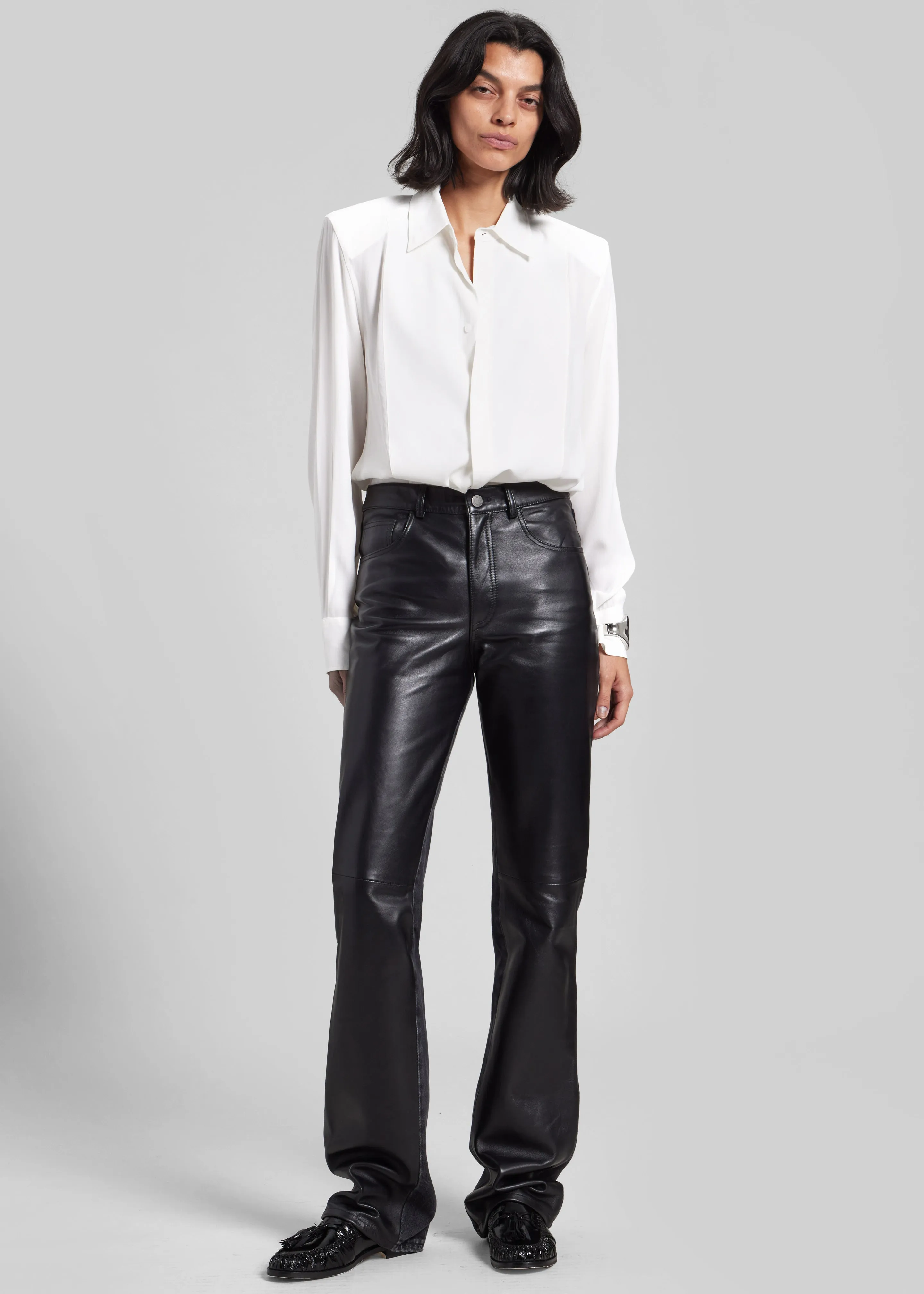 Haikure Star Jeans - Black Denim/Leather sold by Frankie Shop product image thumbnail 3