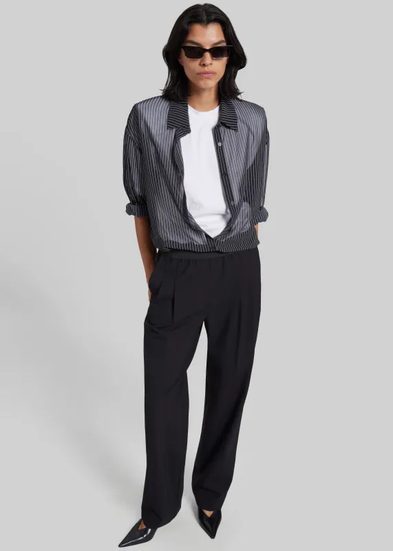 Loulou de Saison Niro Elastic Waistband Pants - Black sold by Frankie Shop