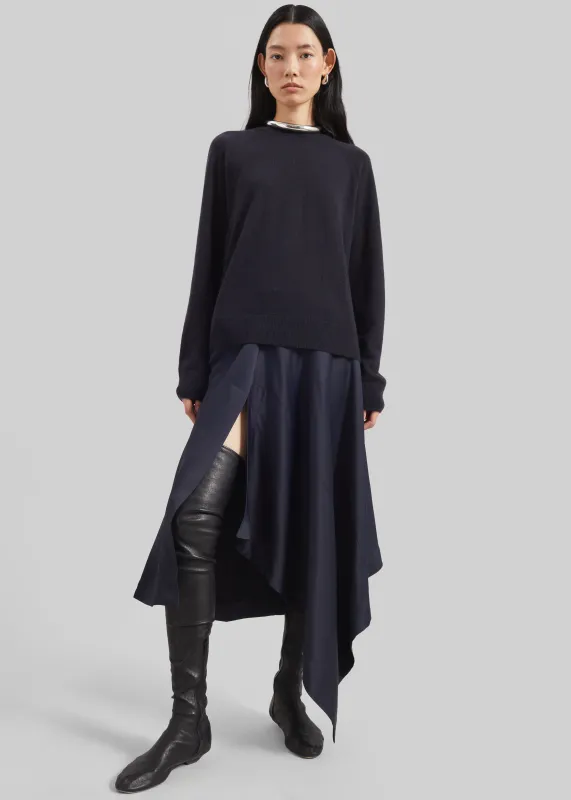 Remain Draped Skirt - Blue Graphite sold by Frankie Shop