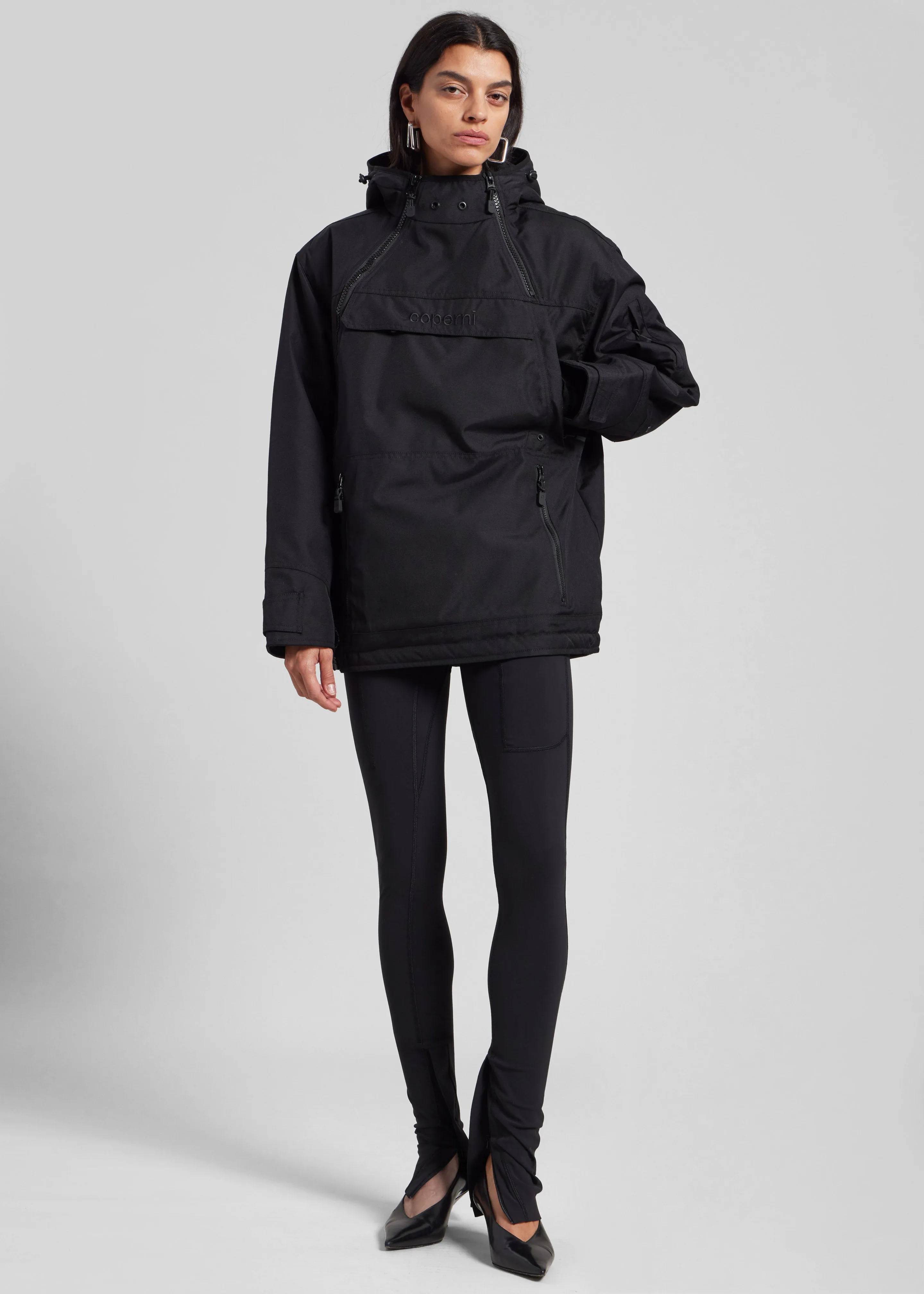 Coperni Asymmetric Parka - Black sold by Frankie Shop product image thumbnail 3