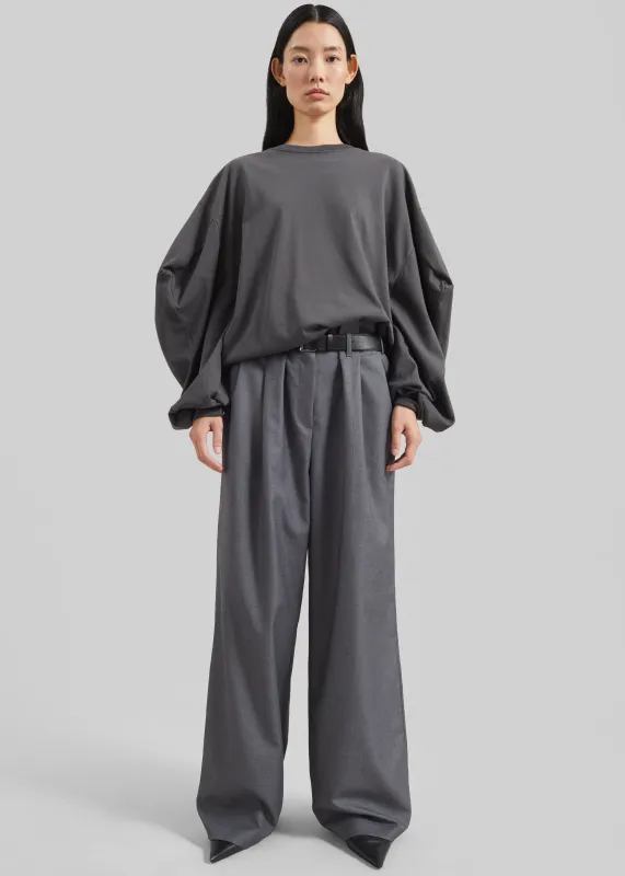 Balve Balloon Sleeve Sweatshirt - Grey sold by Frankie Shop