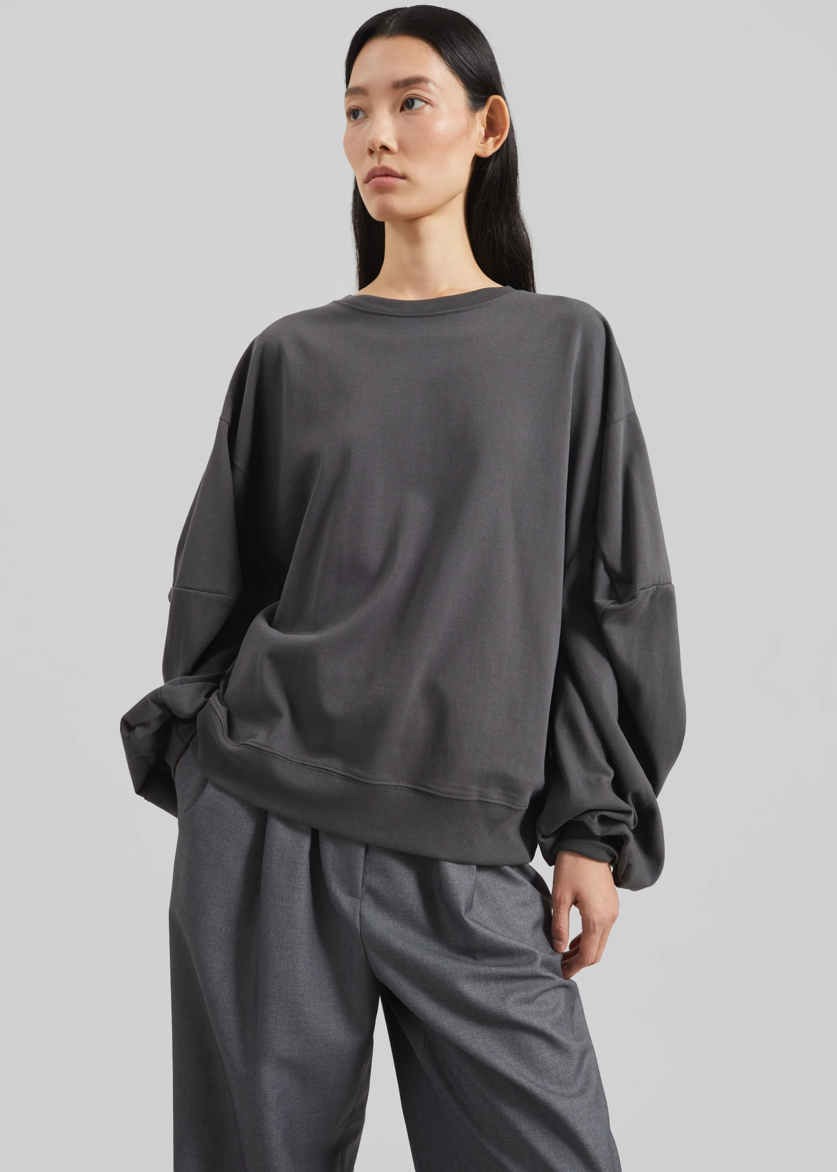 Balve Balloon Sleeve Sweatshirt - Grey sold by Frankie Shop product image thumbnail 2