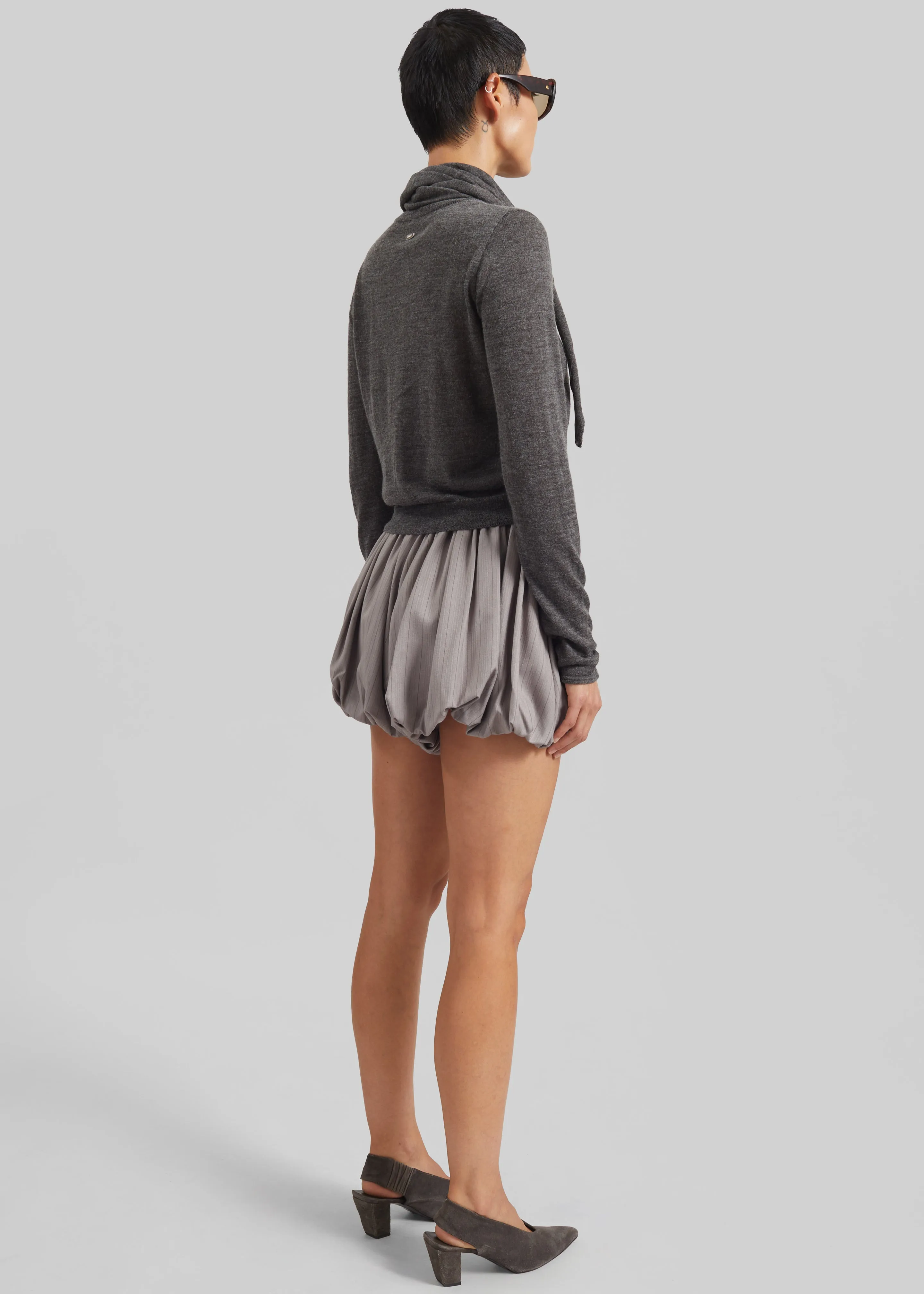 Clervaux Scarf Cardigan - Dark Grey Melange sold by Frankie Shop product image thumbnail 5