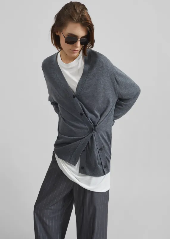 Calvane Two-Way Cardigan - Grey sold by Frankie Shop
