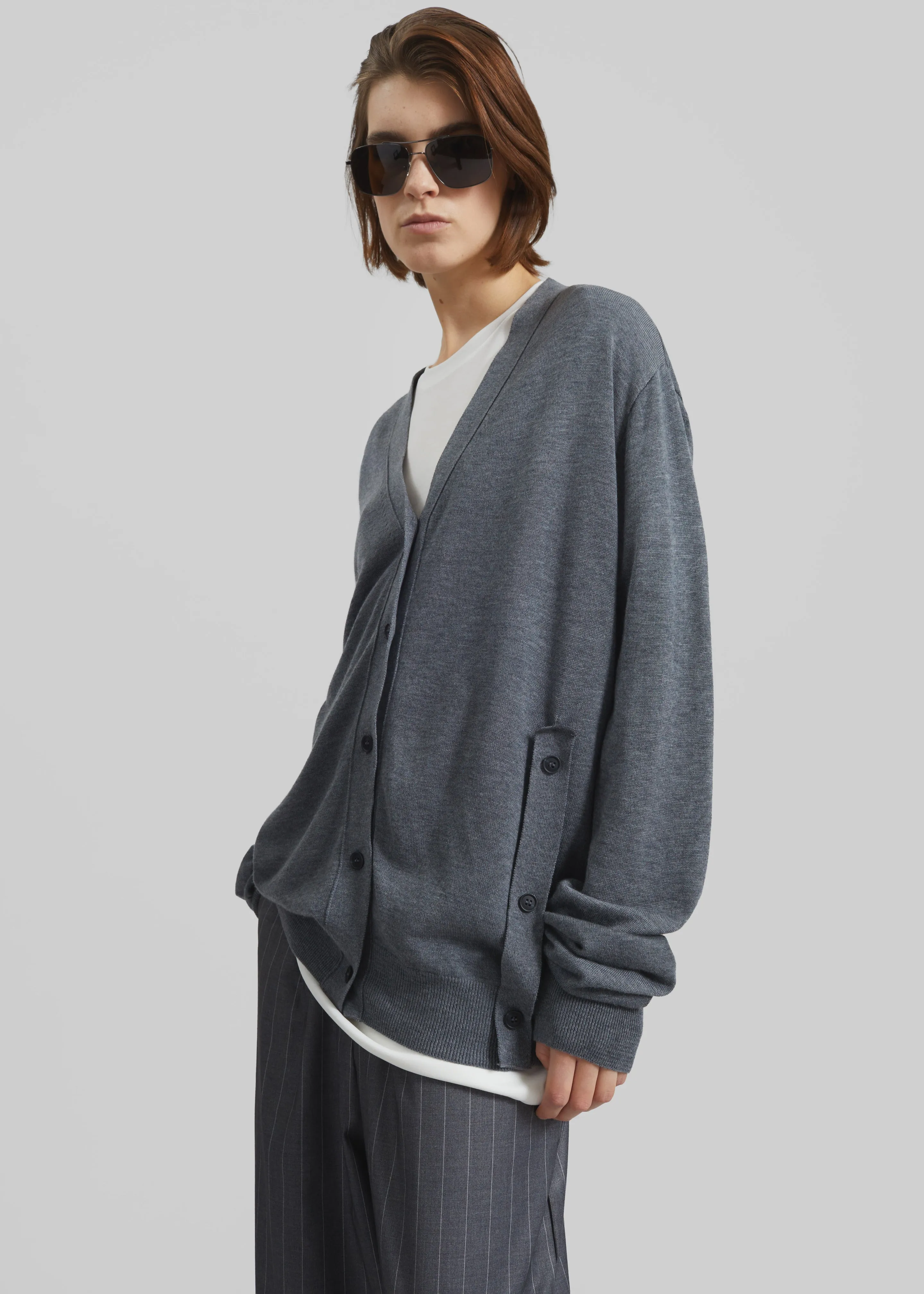 Calvane Two-Way Cardigan - Grey sold by Frankie Shop product image thumbnail 5