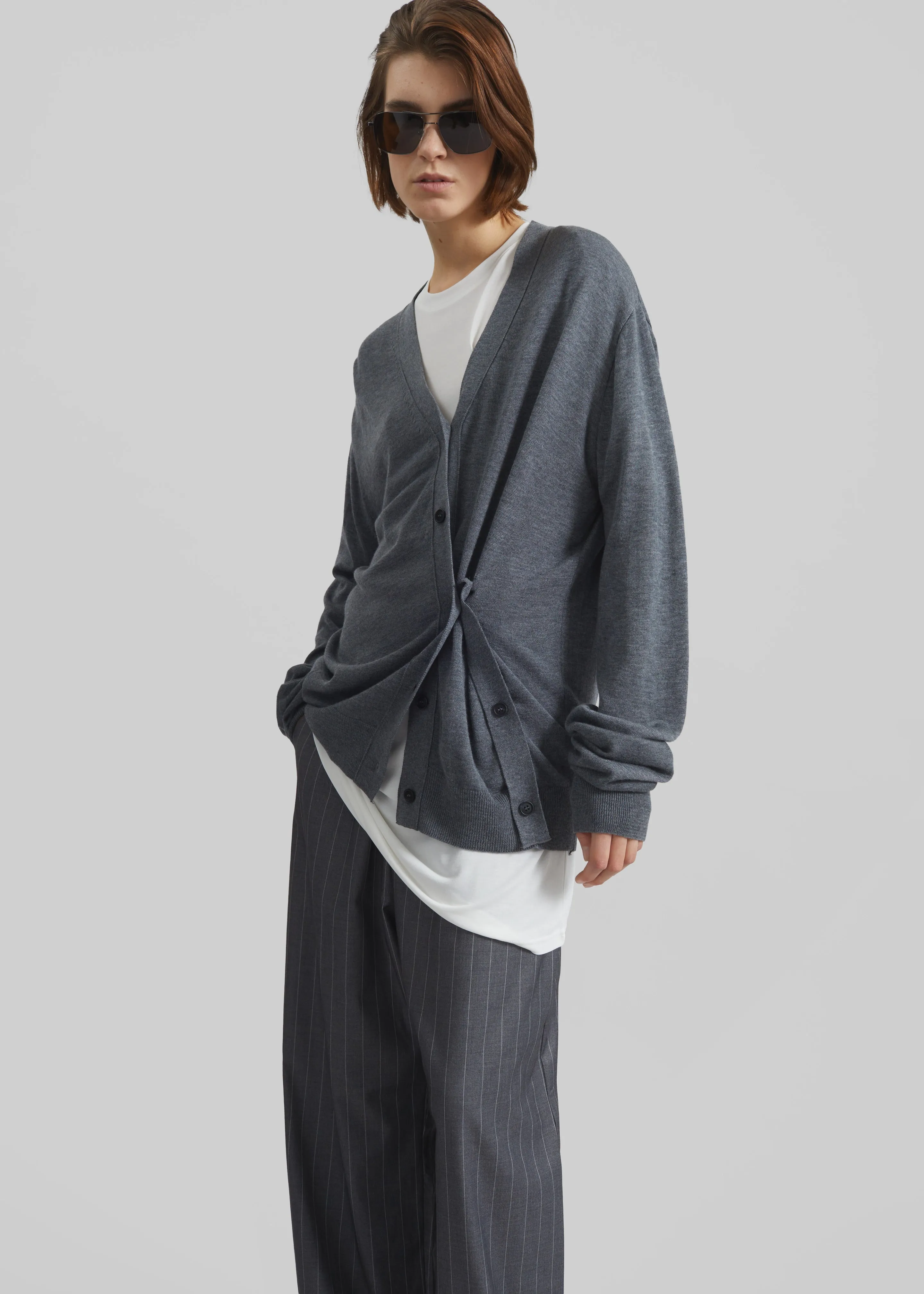 Calvane Two-Way Cardigan - Grey sold by Frankie Shop product image thumbnail 4