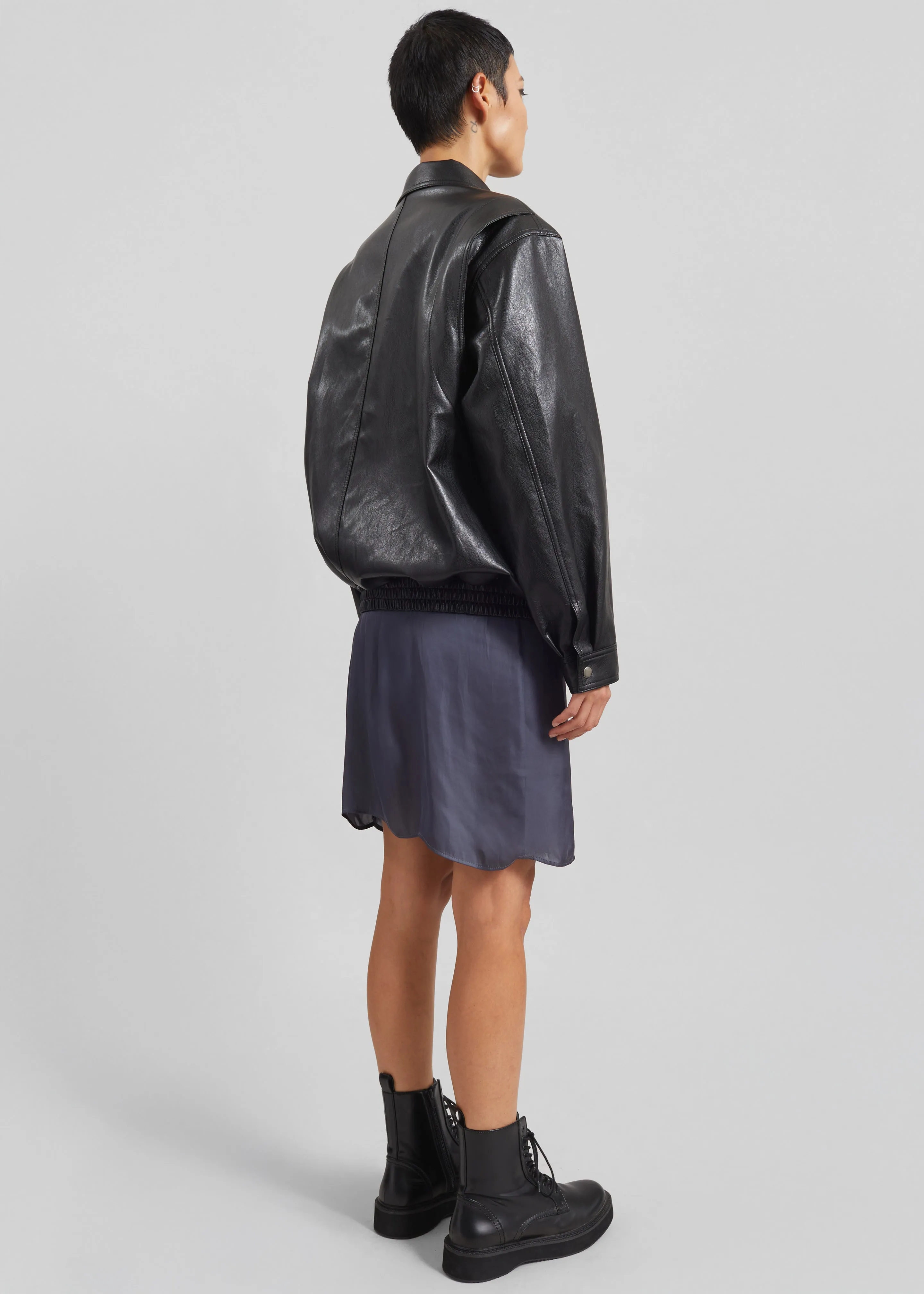 Utrecht Faux Leather Buckle Jacket - Black sold by Frankie Shop product image thumbnail 5