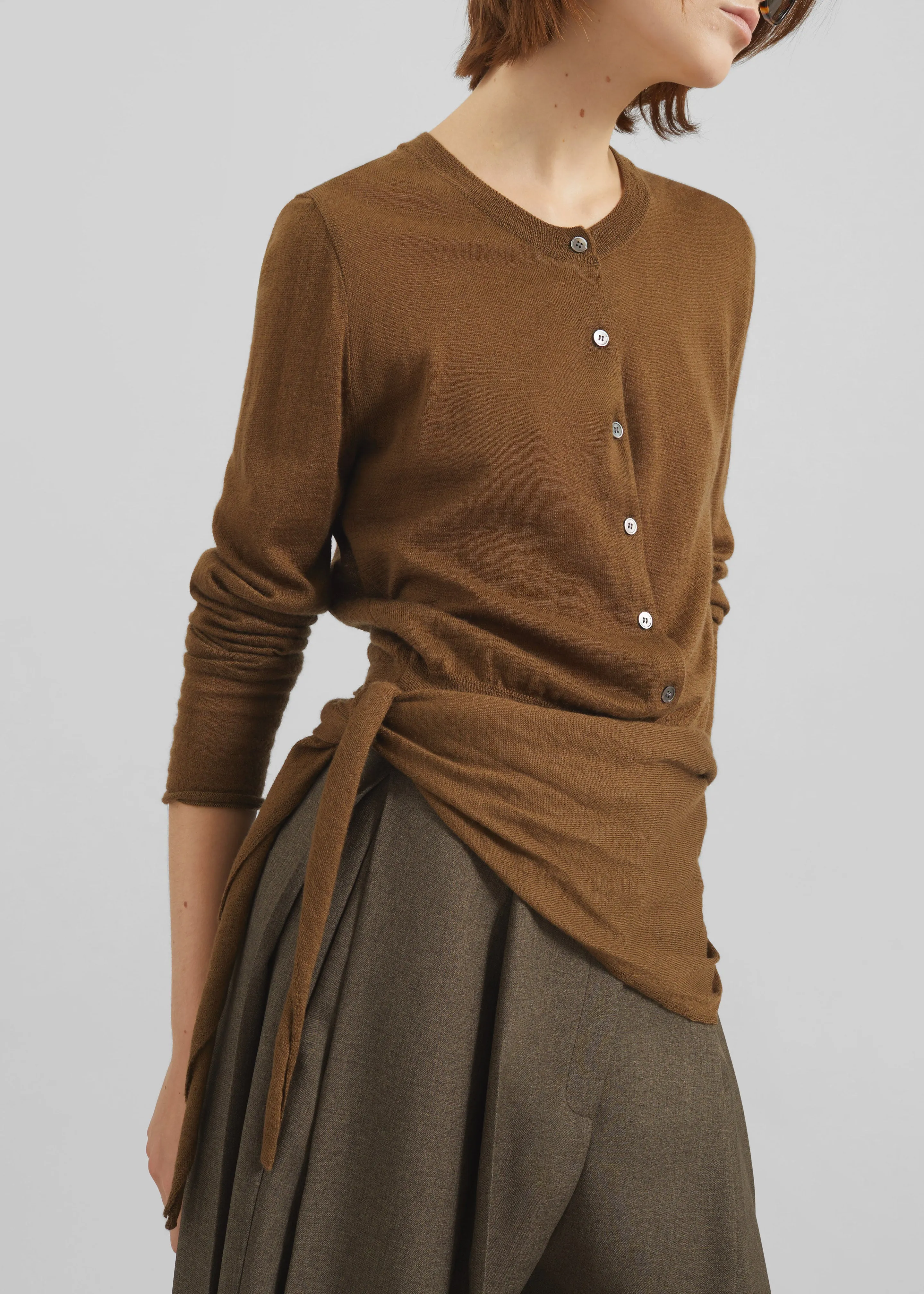 Clervaux Scarf Cardigan - Brown sold by Frankie Shop product image thumbnail 3