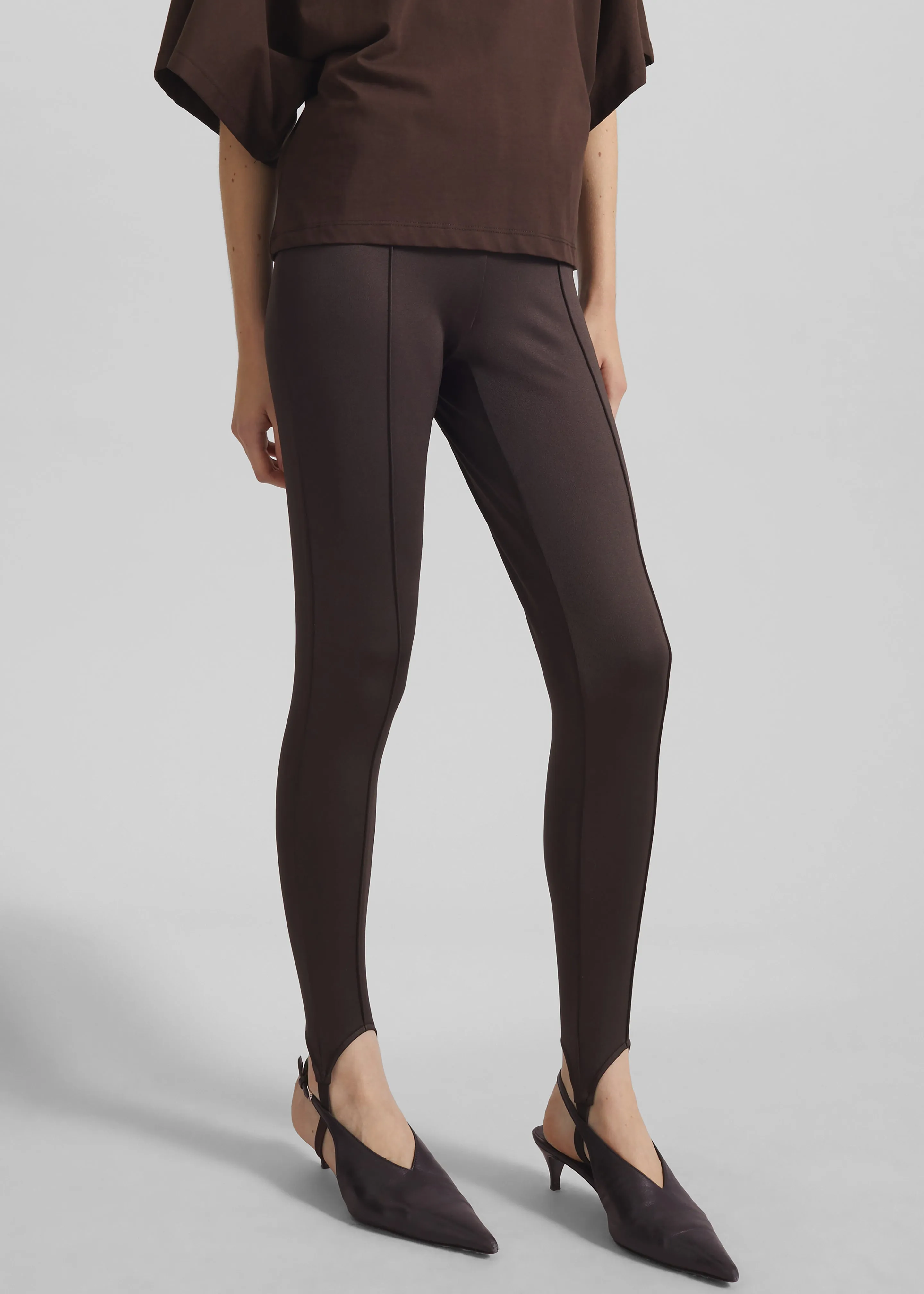 Caserta Stirrup Leggings - Brown sold by Frankie Shop product image thumbnail 4