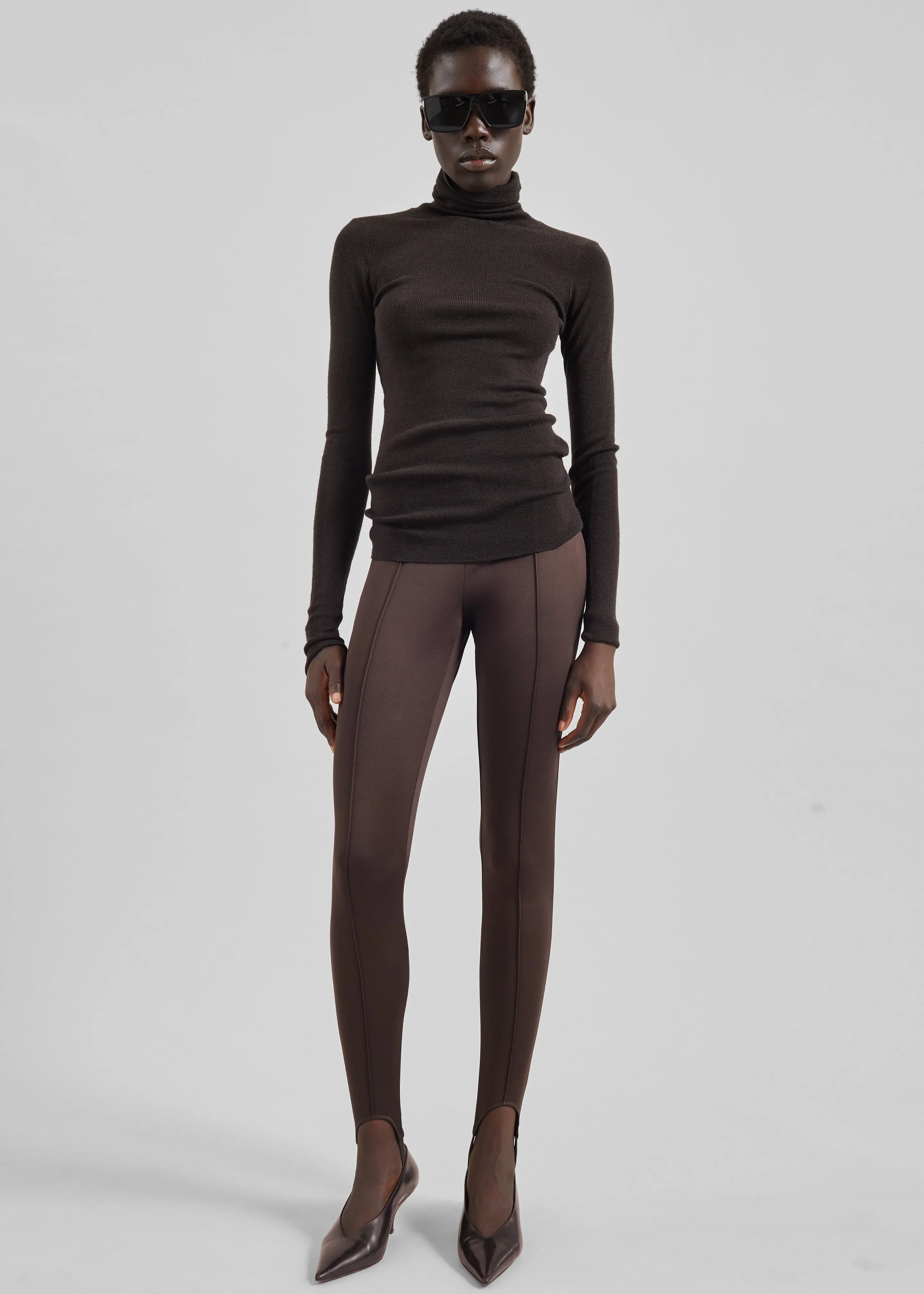 Caserta Stirrup Leggings - Brown sold by Frankie Shop product image thumbnail 2