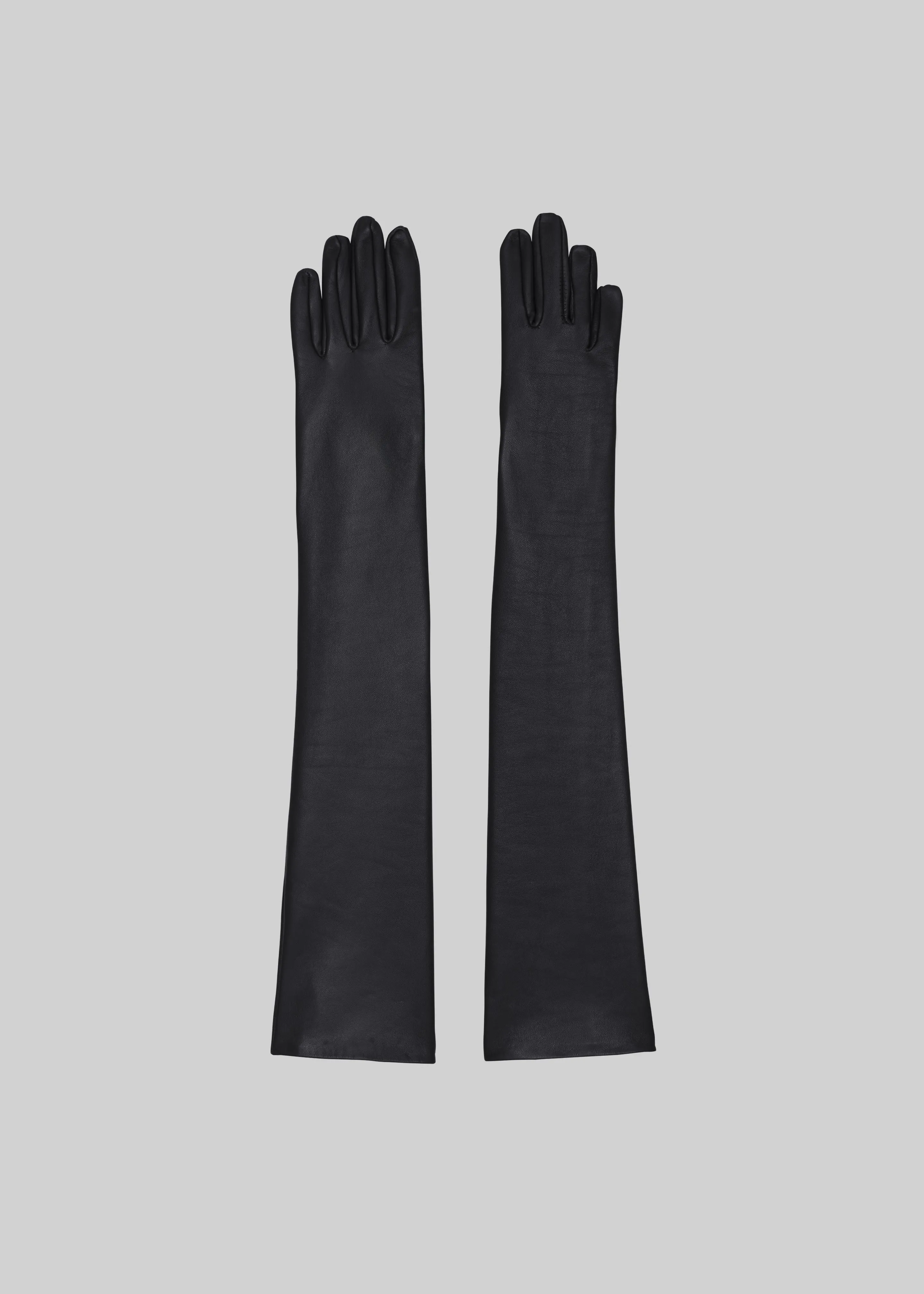 Veneto Long Leather Gloves - Black sold by Frankie Shop product image thumbnail 2