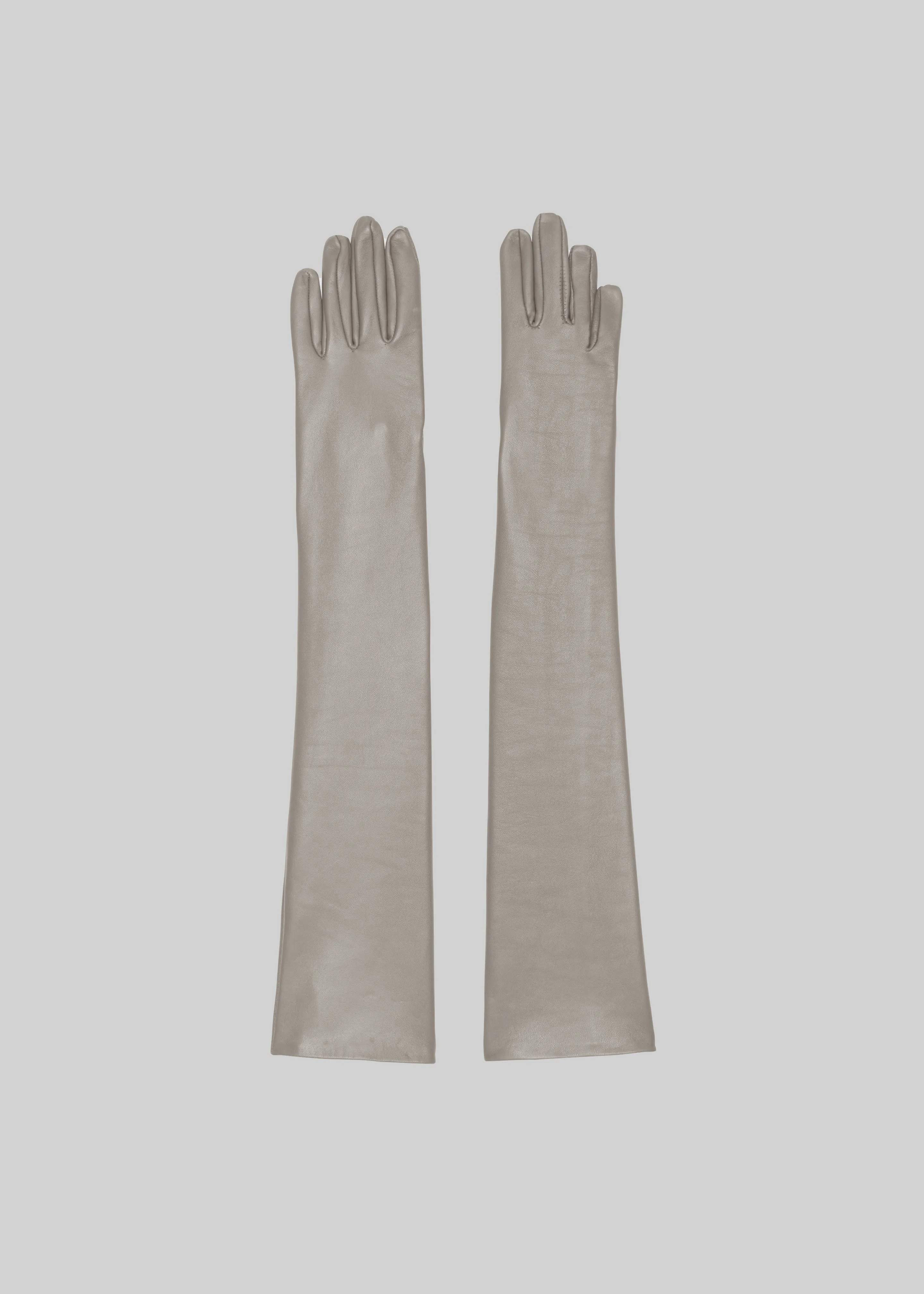 Veneto Long Leather Gloves - Taupe sold by Frankie Shop product image thumbnail 2