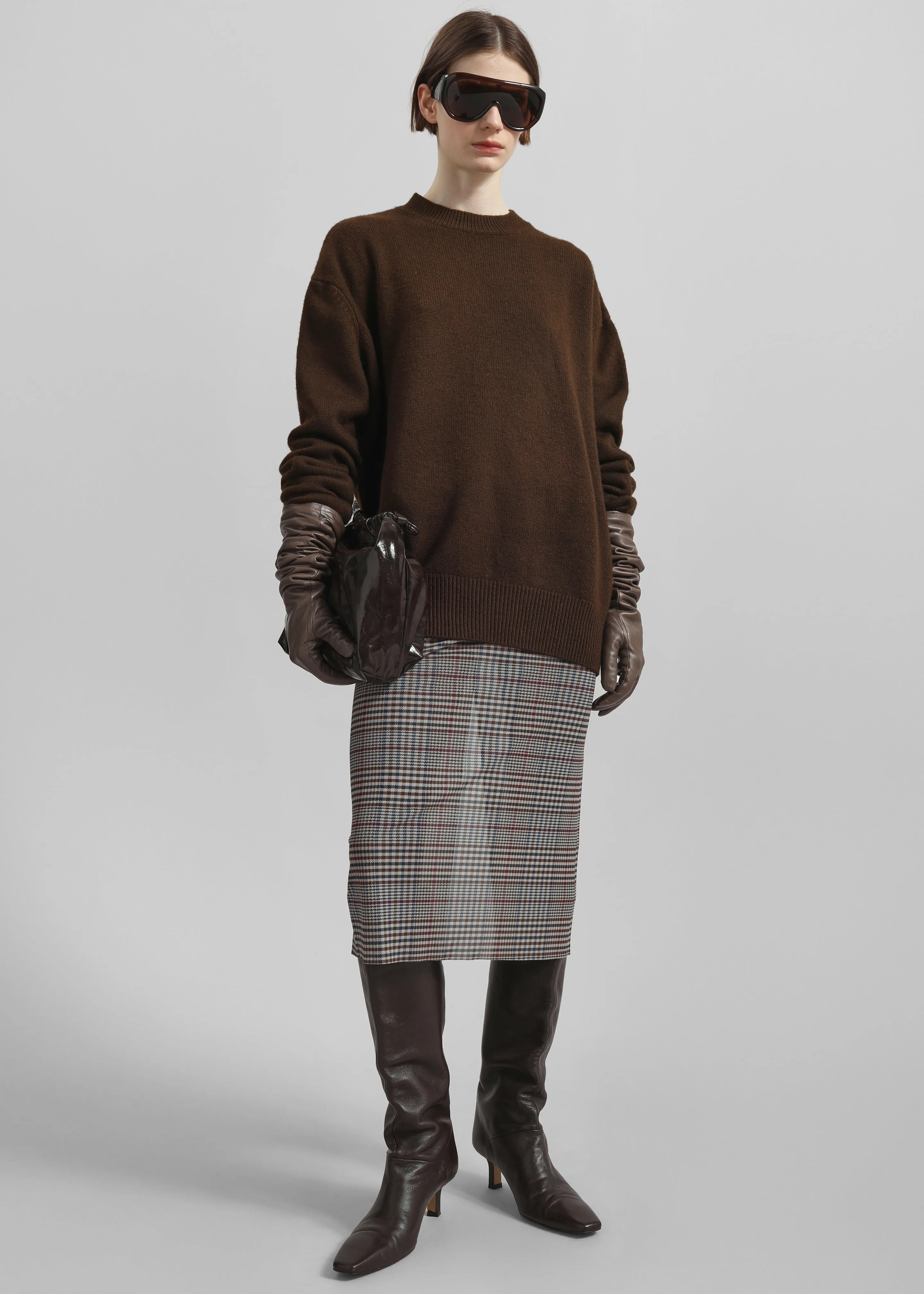 Veneto Long Leather Gloves - Mocha sold by Frankie Shop product image thumbnail 2