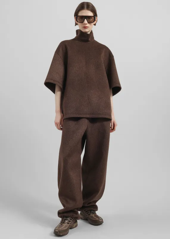 Delancey Wool Joggers - Brown Melange made by Frankie Shop