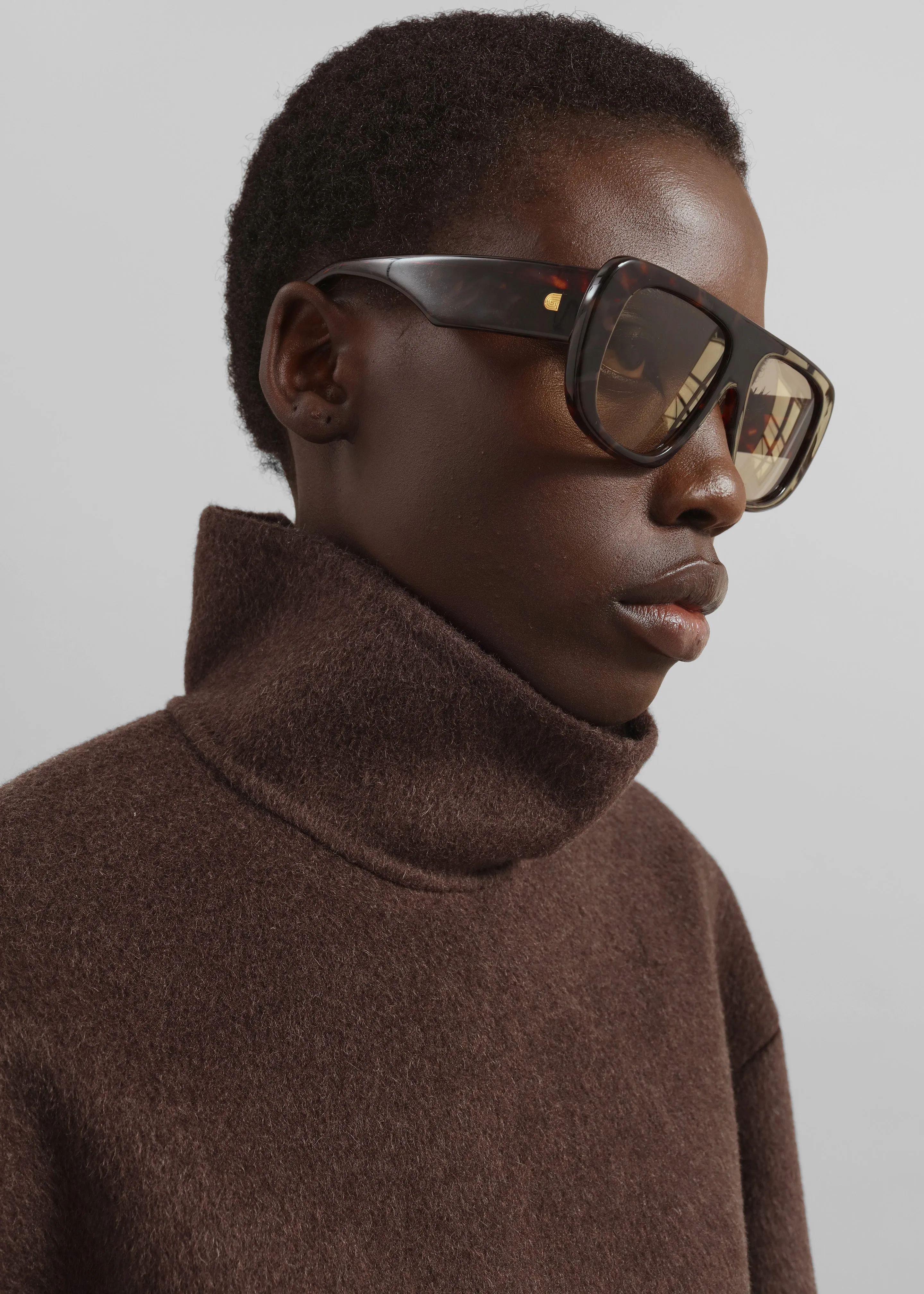 Delancey Mock Neck Wool Top - Brown Melange sold by Frankie Shop product image thumbnail 3