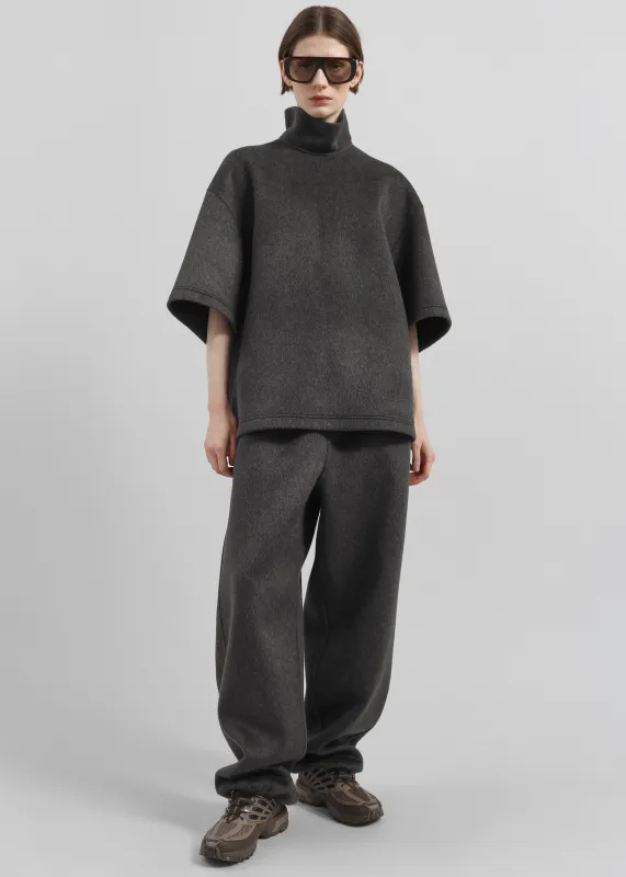 Delancey Wool Joggers - Dark Grey Melange sold by Frankie Shop