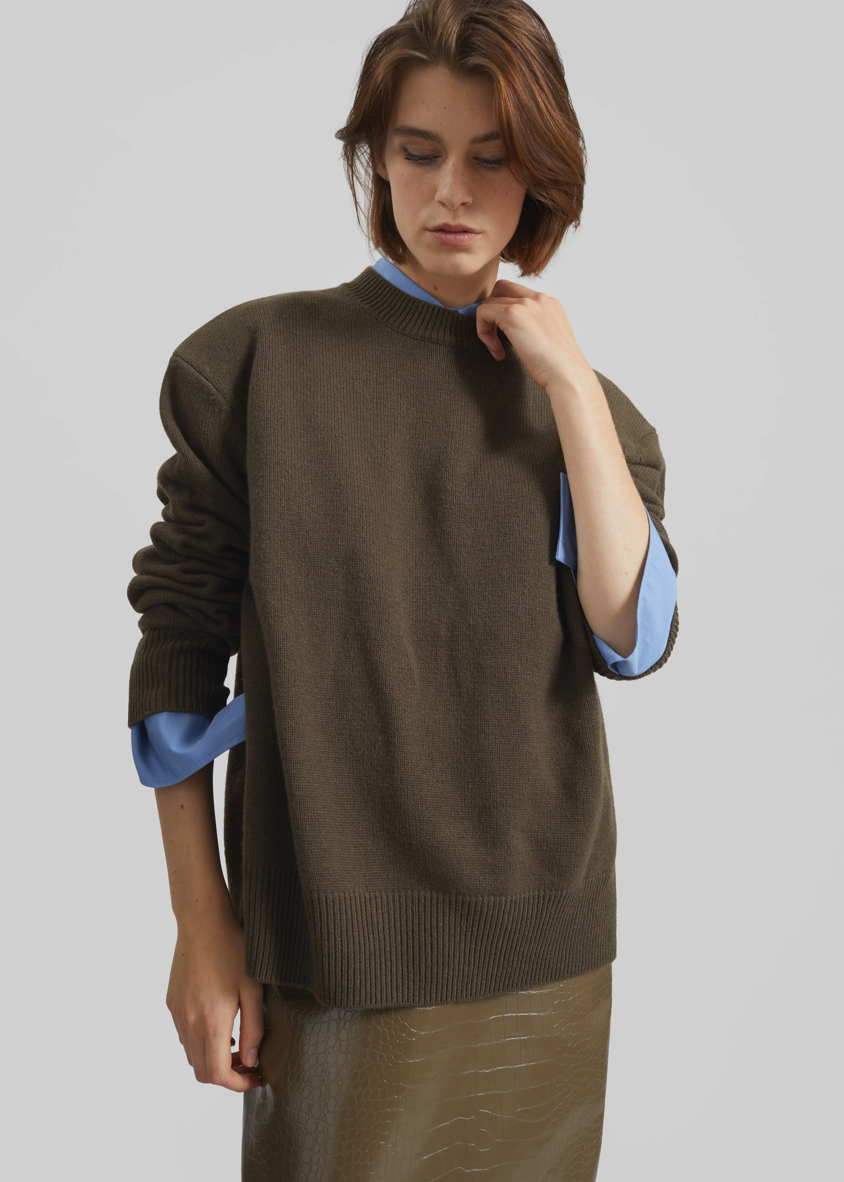 Rafaela Padded Knit Sweater - Olive sold by Frankie Shop product image thumbnail 4