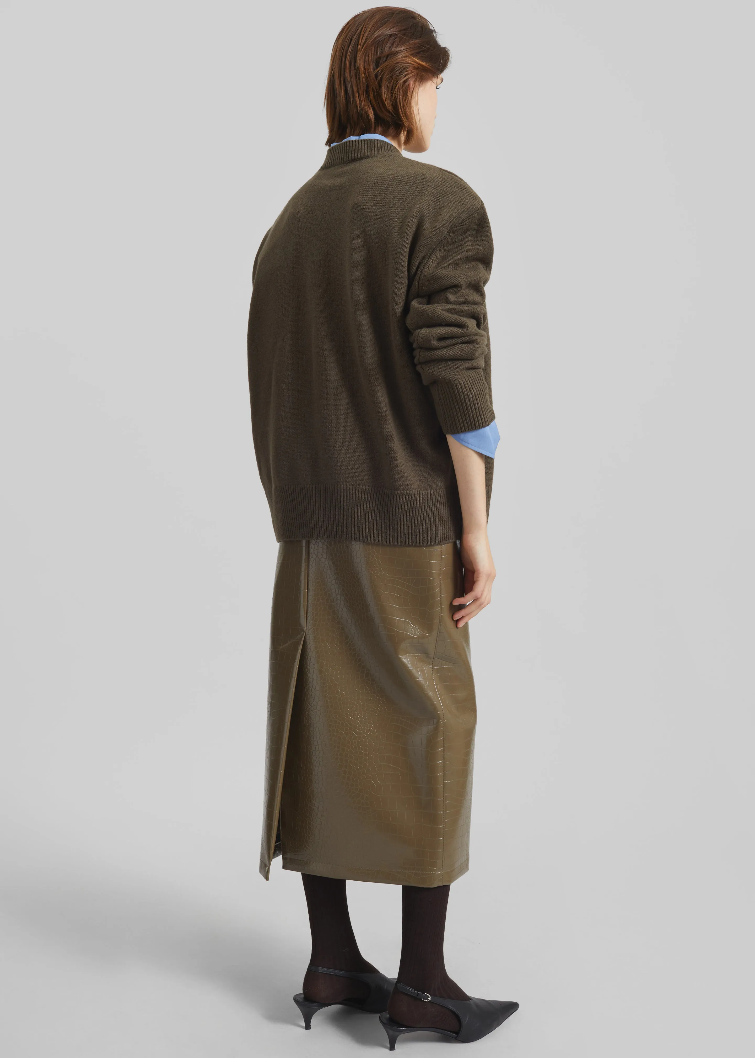 Rafaela Padded Knit Sweater - Olive sold by Frankie Shop product image thumbnail 5