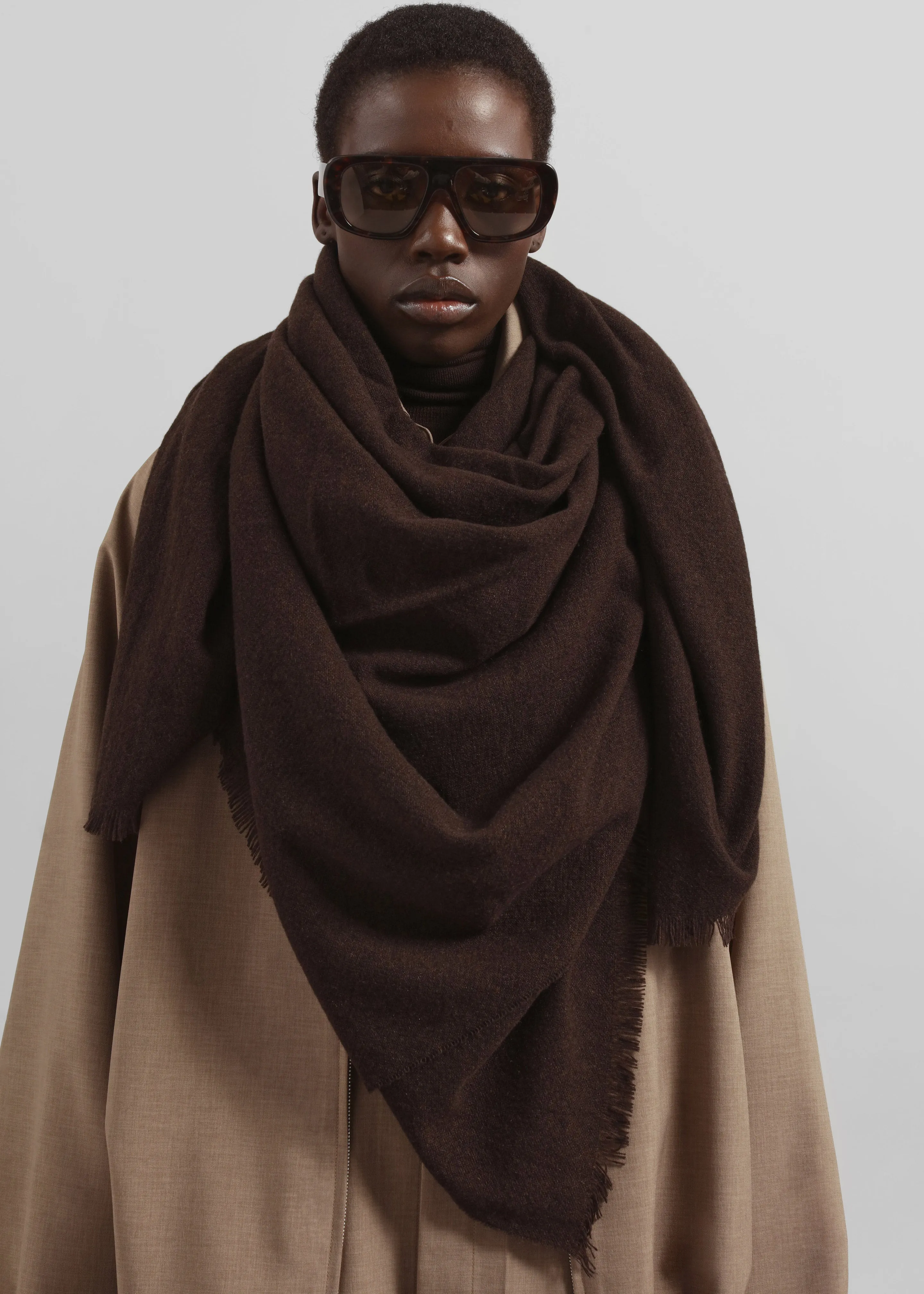 Solnak Scarf - Brown sold by Frankie Shop