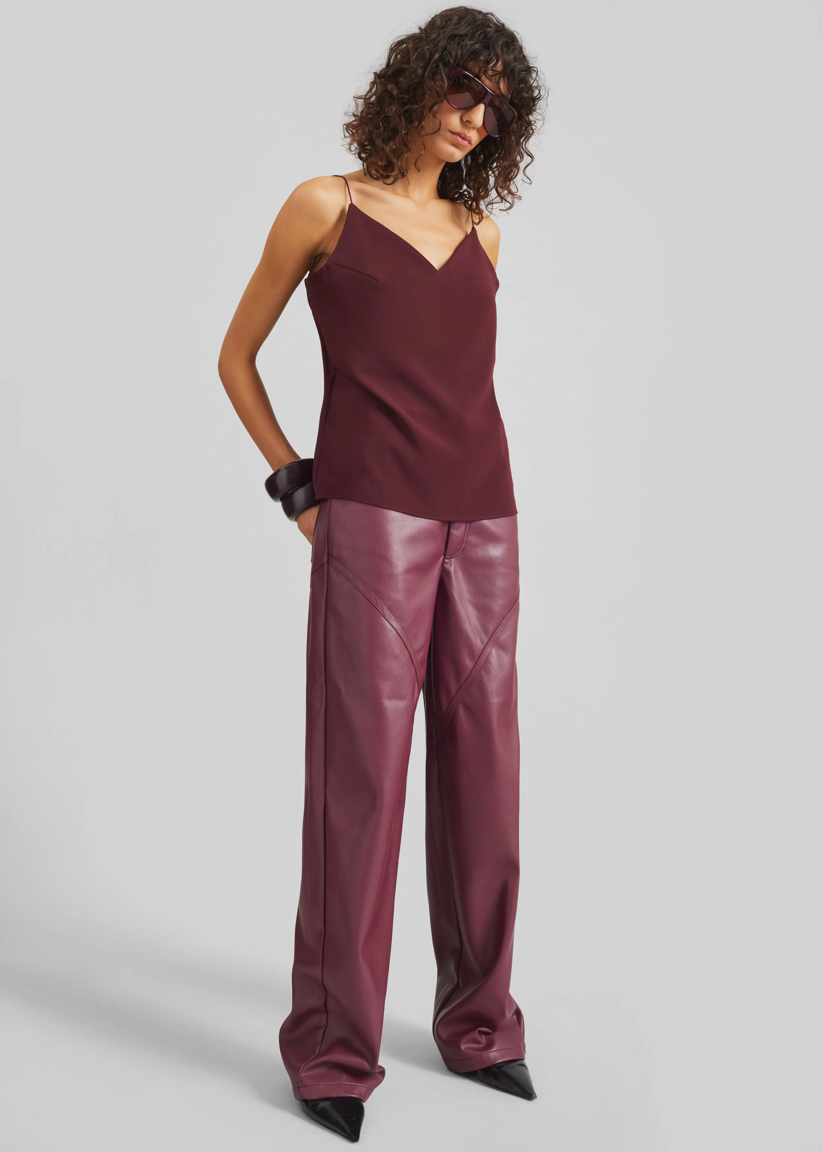 Tessia Boxy Top - Burgundy sold by Frankie Shop product image thumbnail 4
