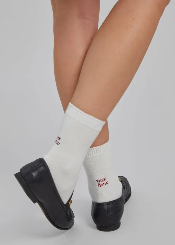 Think Socks - White made by Frankie Shop