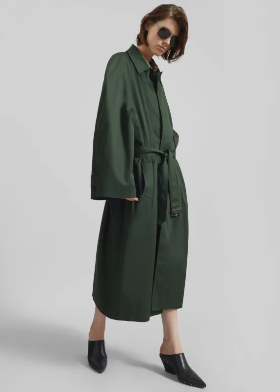 Malmedy Oversized Long Coat - Deep Green sold by Frankie Shop