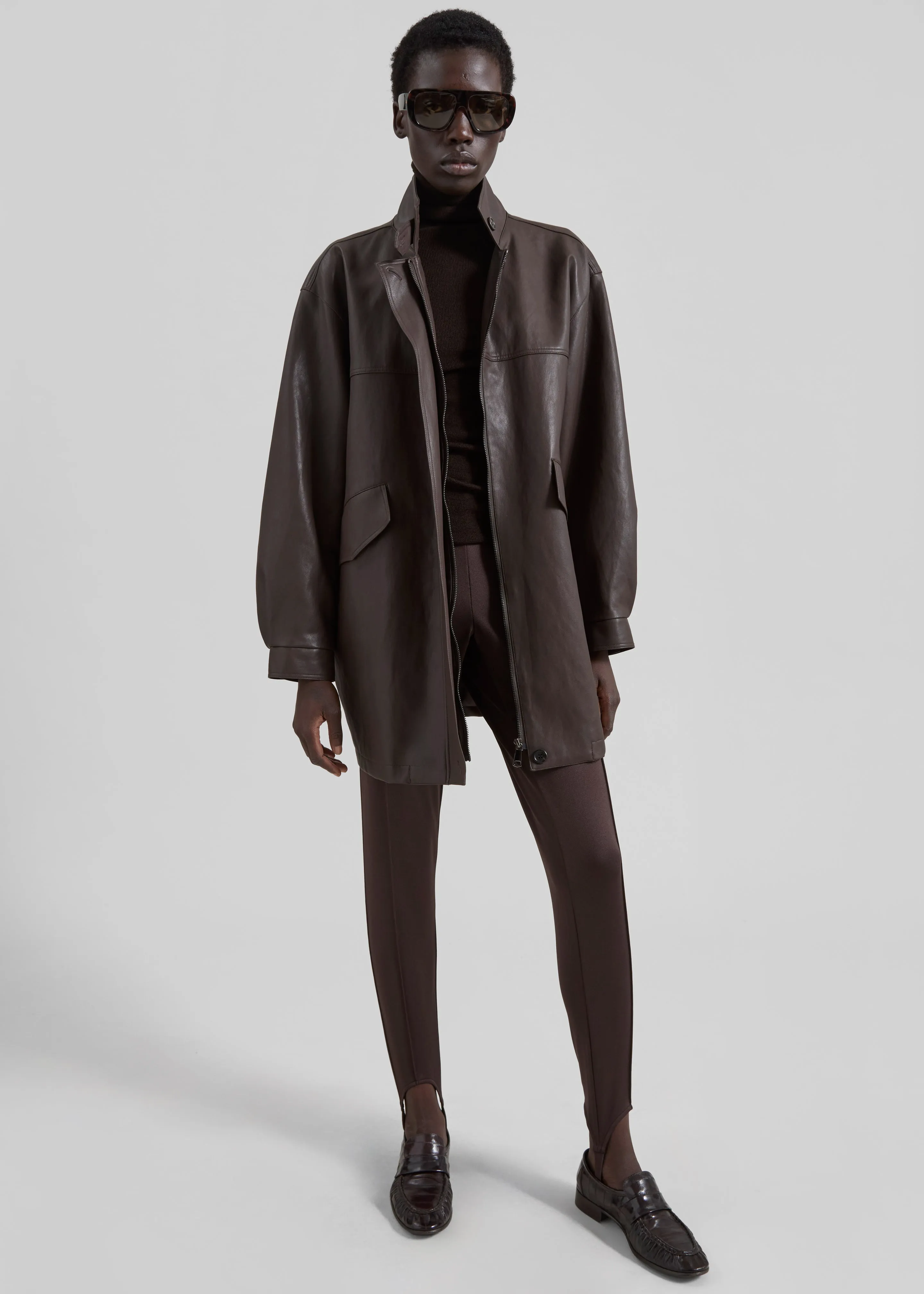 Douvrin Faux Leather Jacket - Brown sold by Frankie Shop product image thumbnail 4