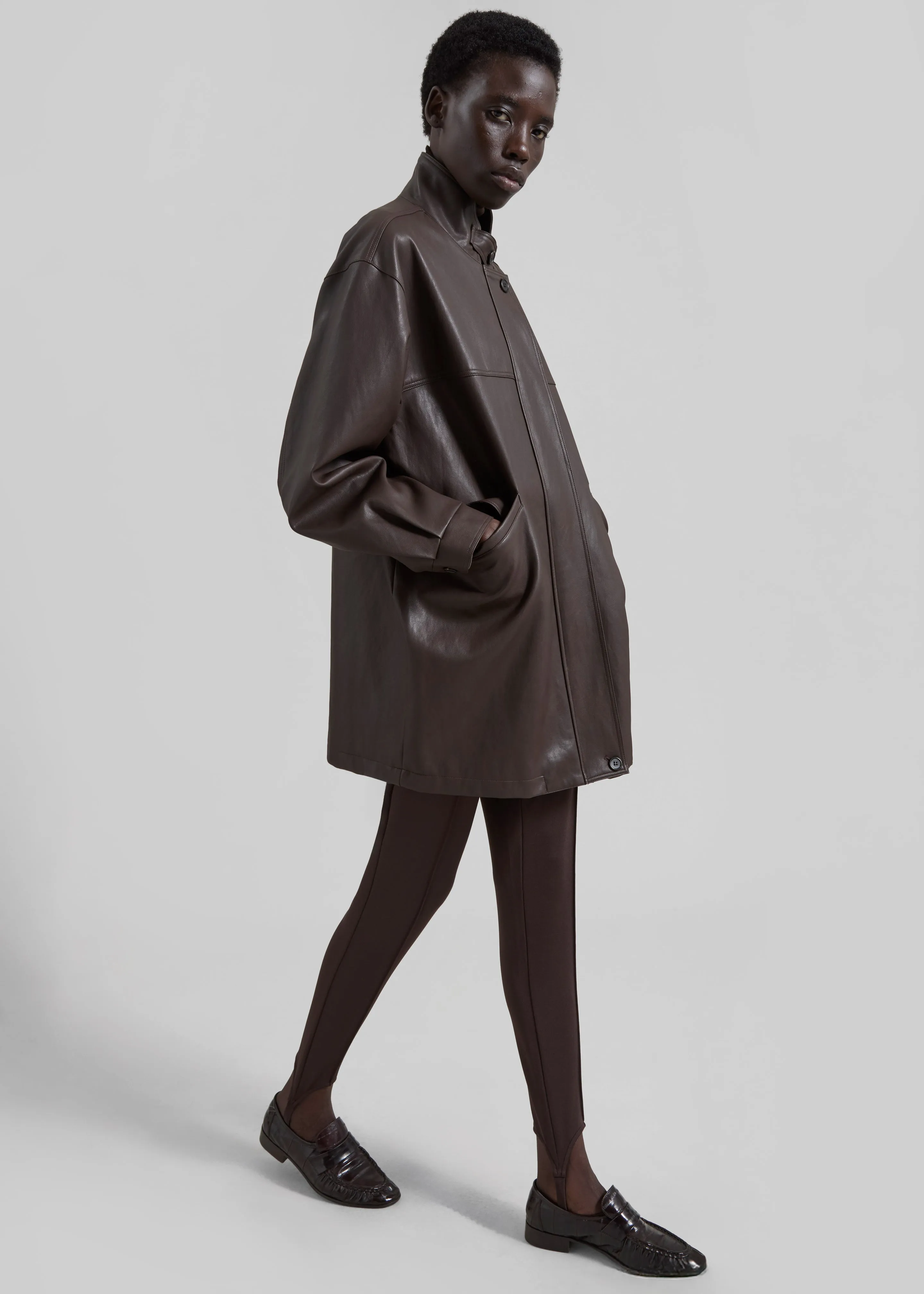 Douvrin Faux Leather Jacket - Brown sold by Frankie Shop product image thumbnail 2