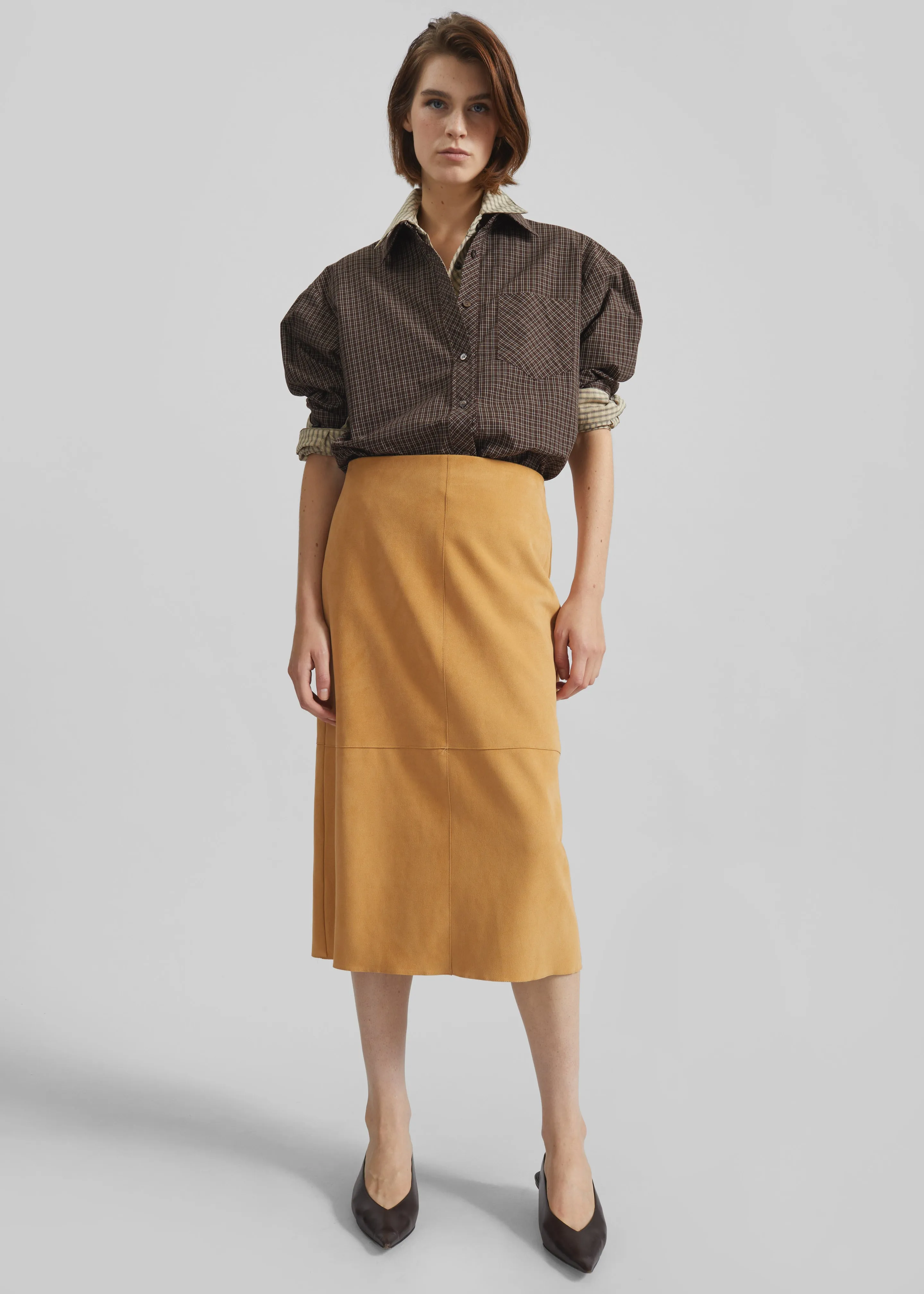 Vesta Cotton Shirt - Brown Plaid sold by Frankie Shop product image thumbnail 5