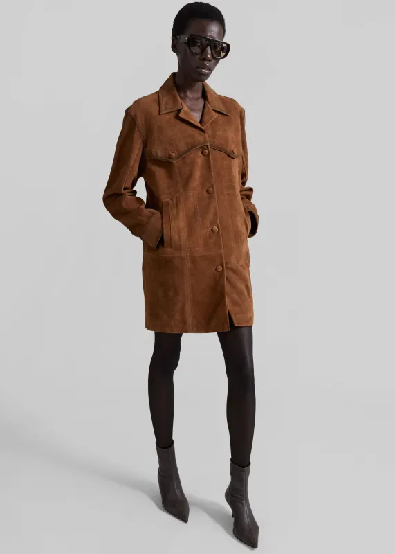 Himal Suede Jacket - Camel sold by Frankie Shop