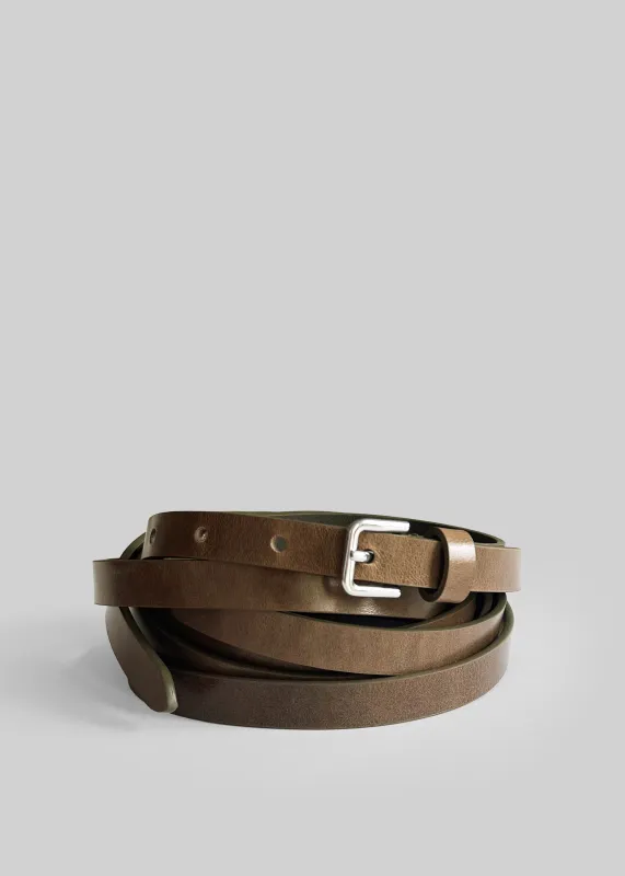 Eyam Leather Belt - Olive sold by Frankie Shop