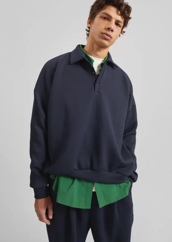 Lenham Polo Sweatshirt - Navy sold by Frankie Shop