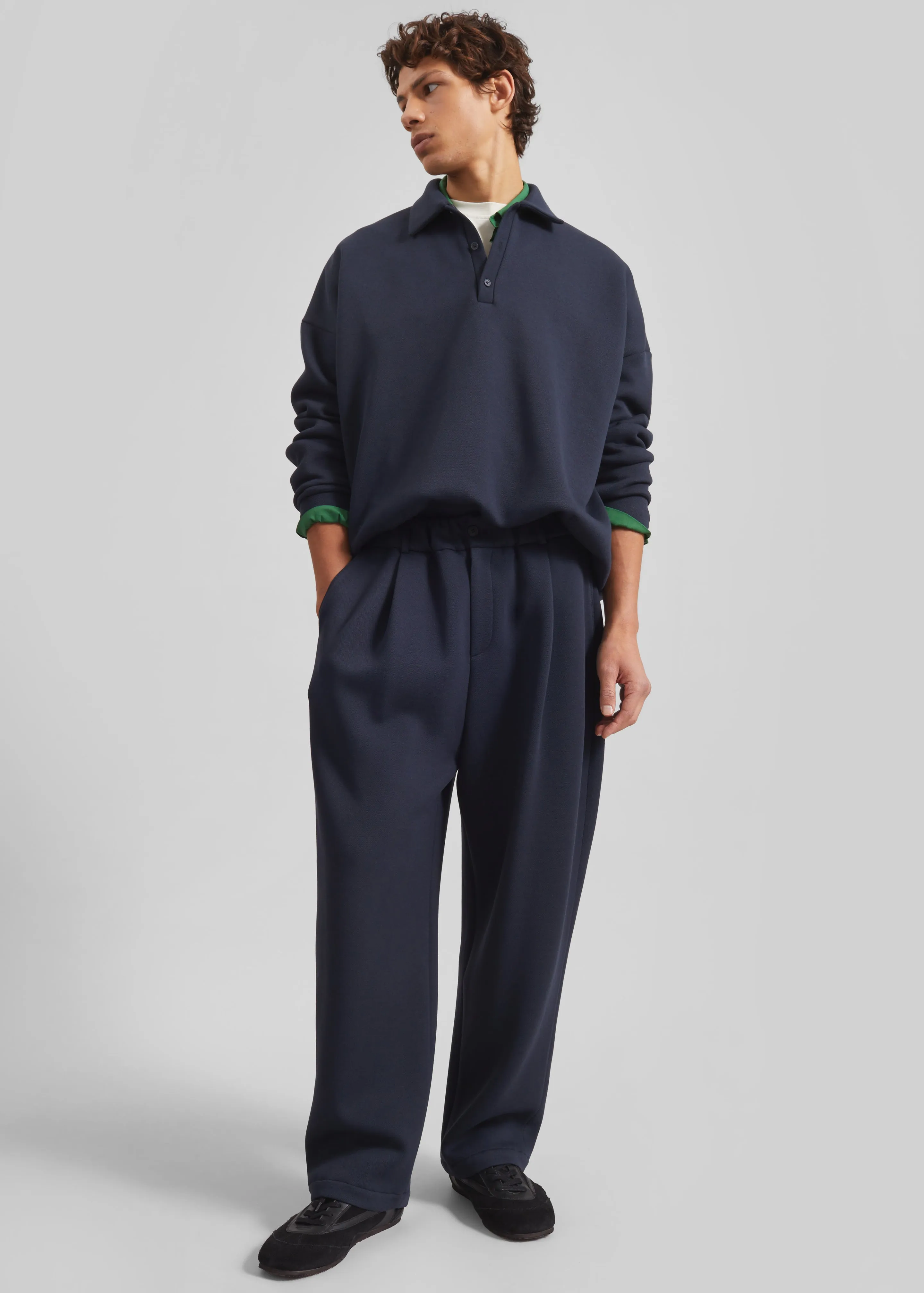 Lenham Polo Sweatshirt - Navy sold by Frankie Shop product image thumbnail 5
