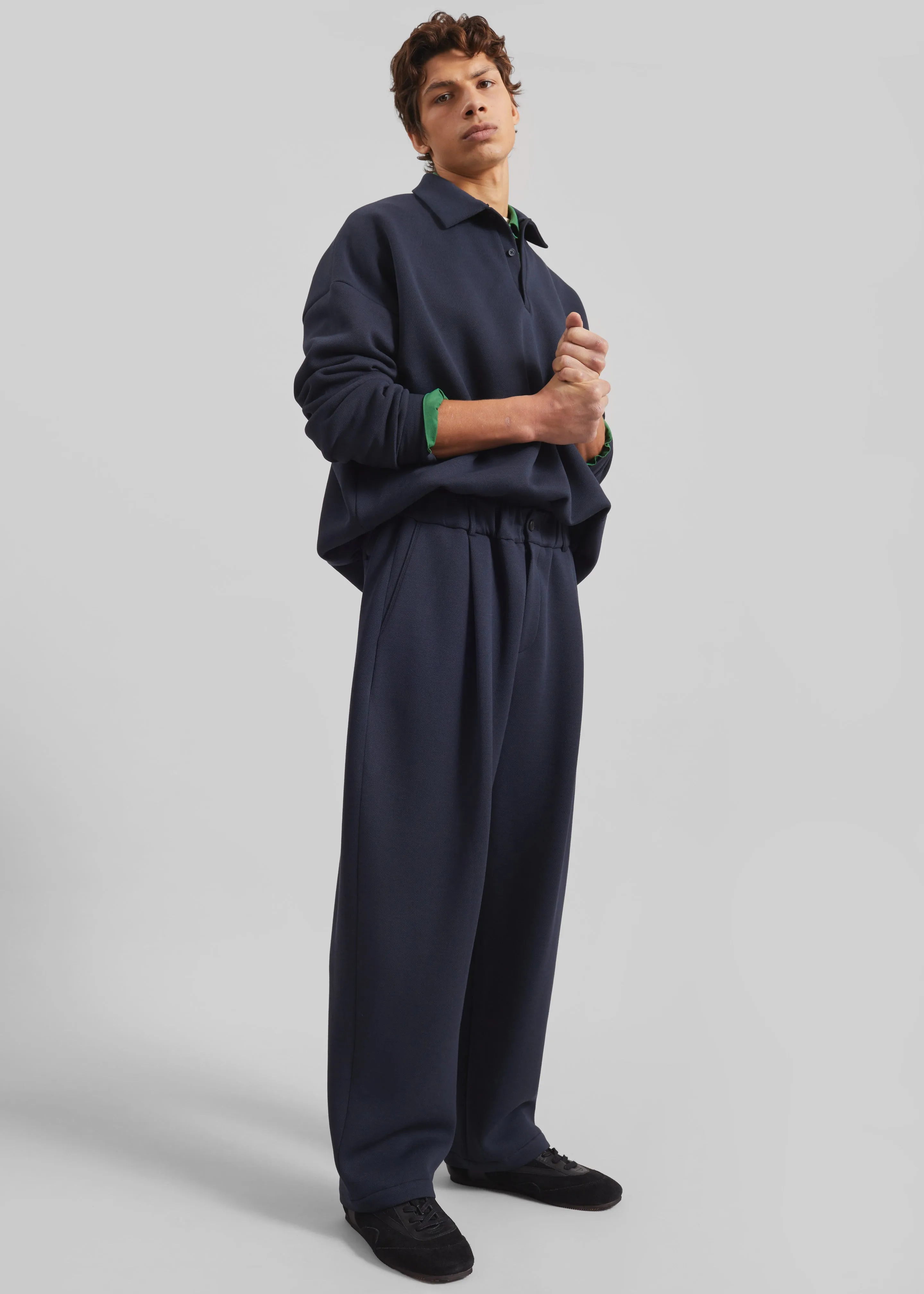 Lenham Polo Sweatshirt - Navy sold by Frankie Shop product image thumbnail 3
