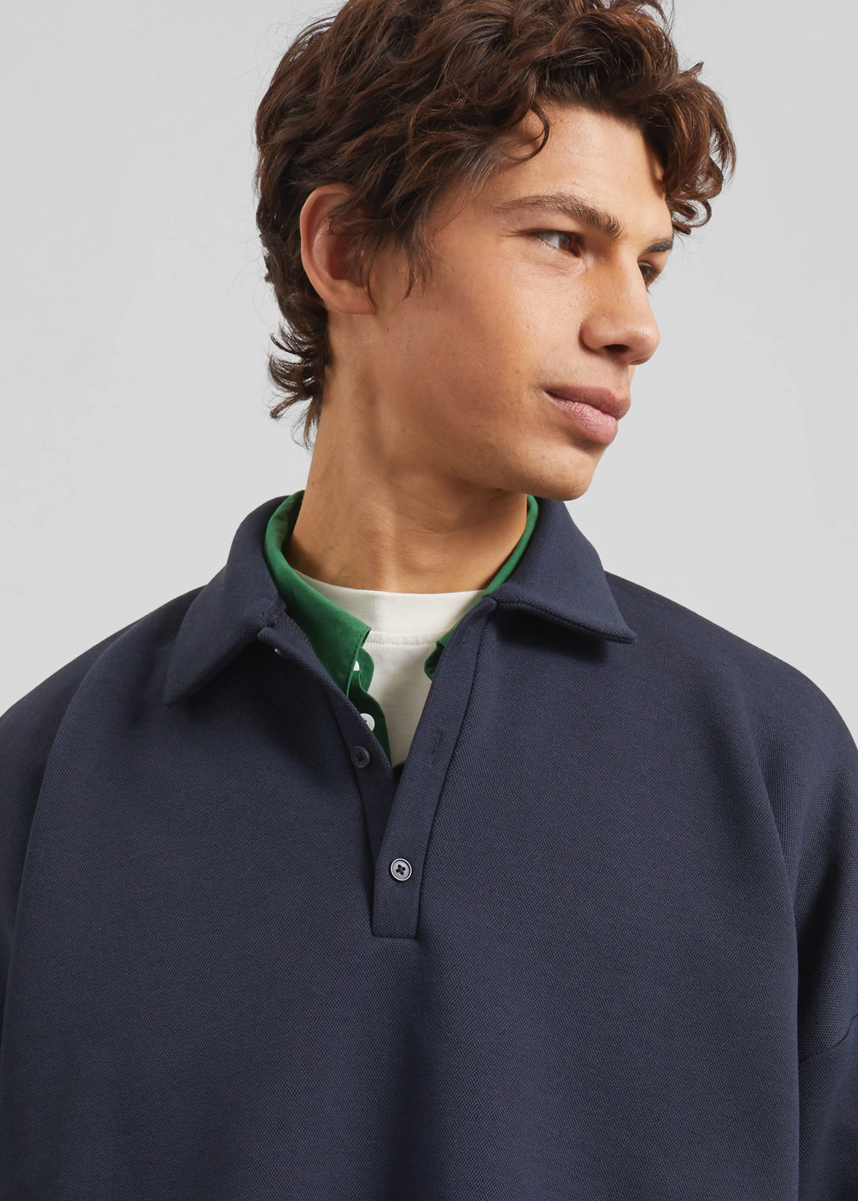 Lenham Polo Sweatshirt - Navy sold by Frankie Shop product image thumbnail 2