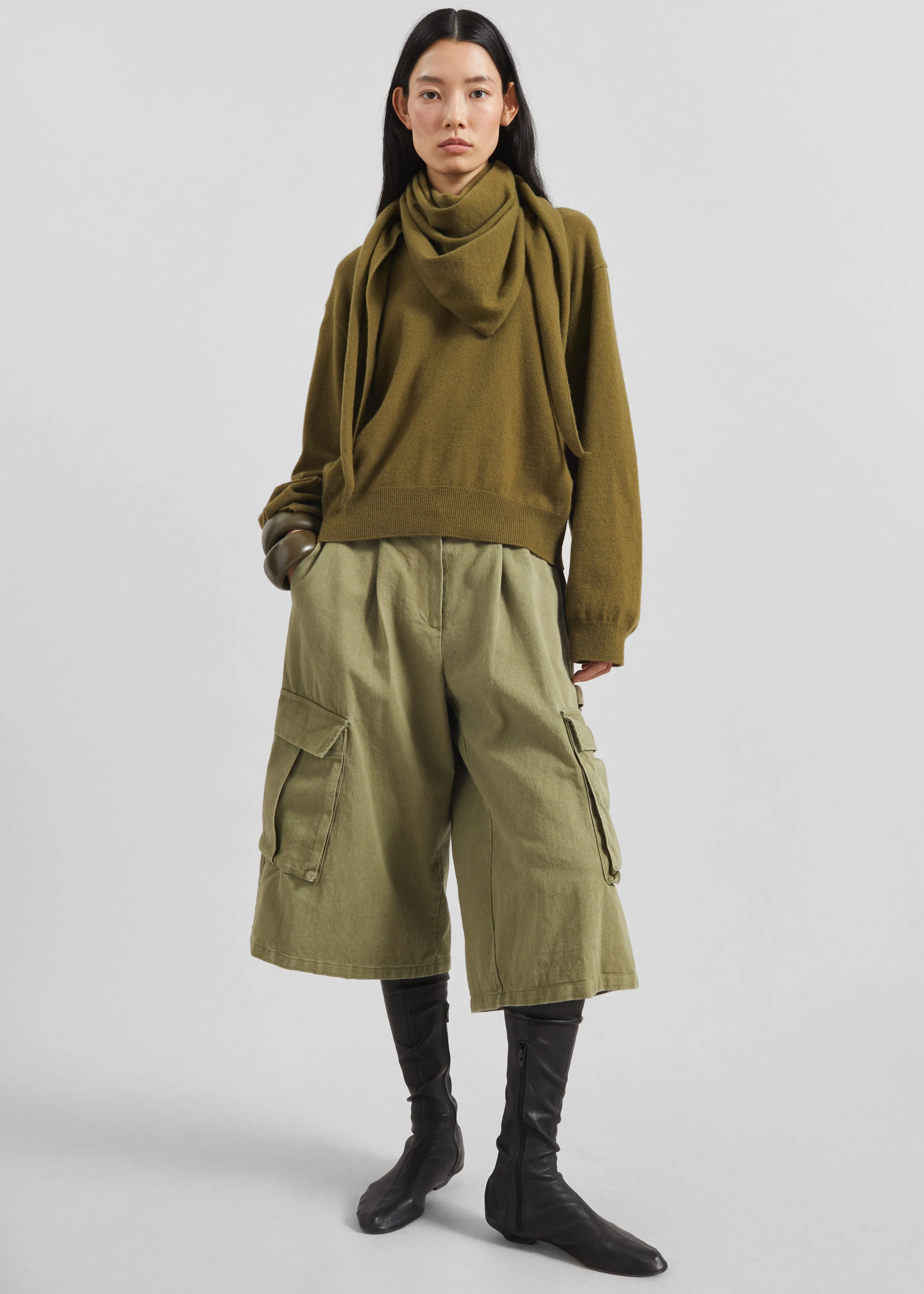 Vermont Scarf Sweater - Olive sold by Frankie Shop product image thumbnail 5