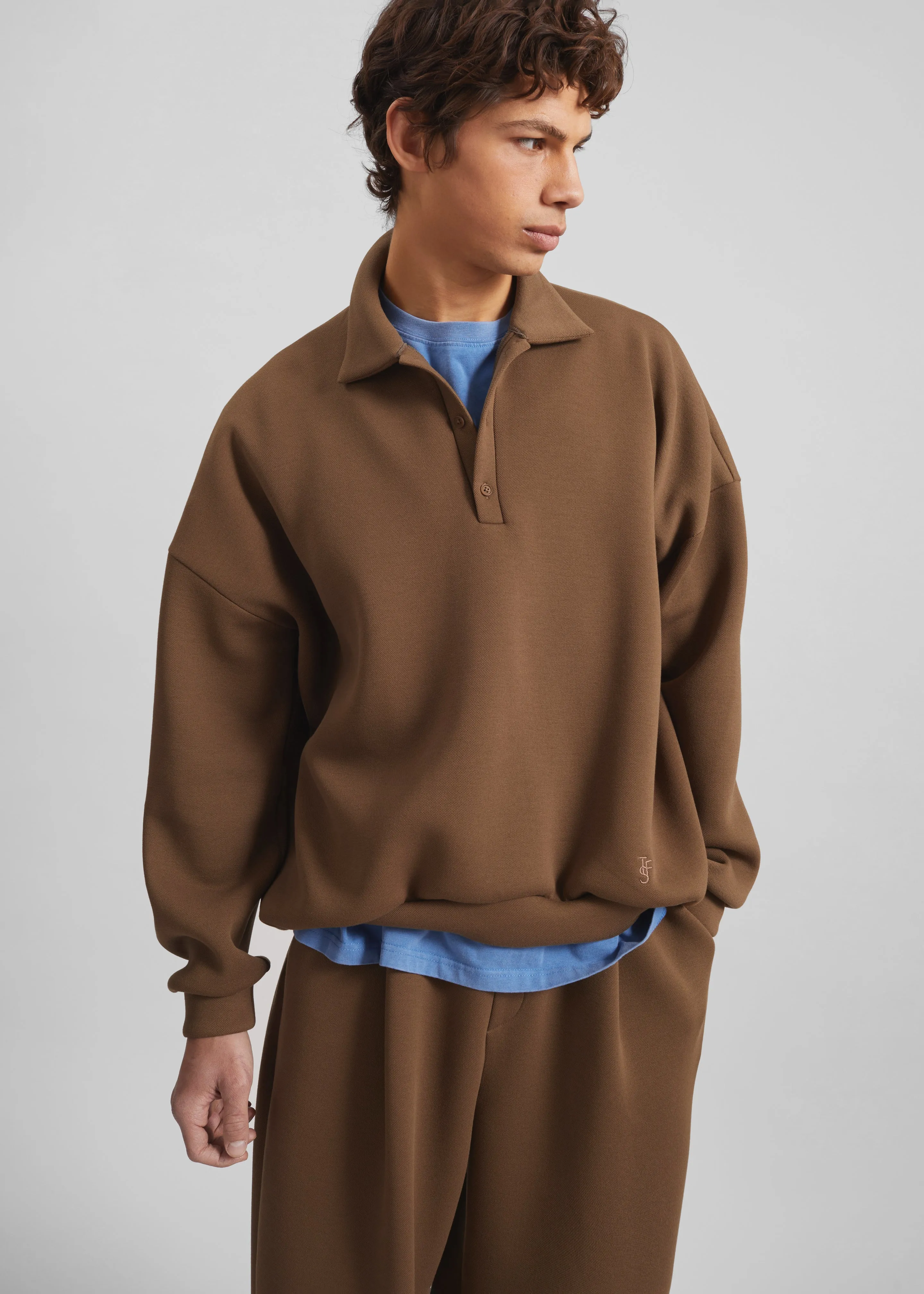 Lenham Polo Sweatshirt - Dark Camel sold by Frankie Shop product image thumbnail 2