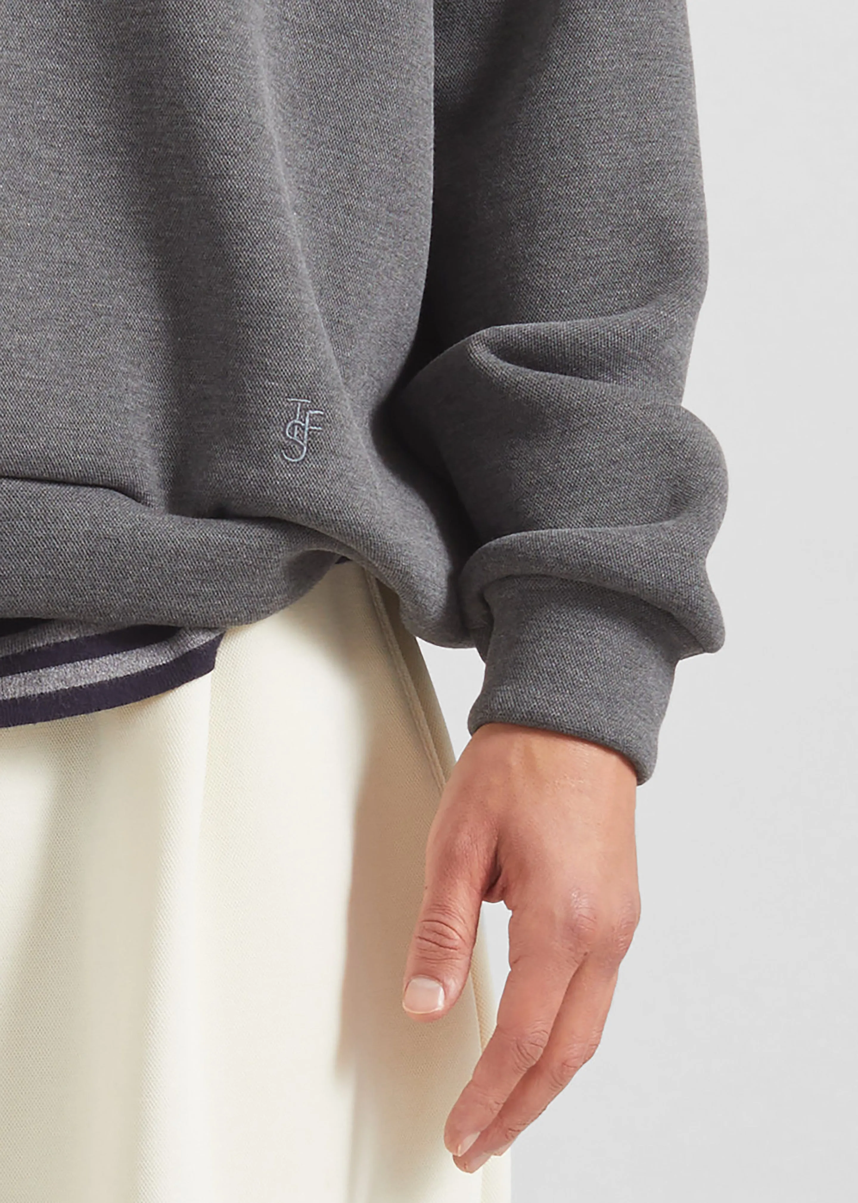 Lenham Polo Sweatshirt - Grey sold by Frankie Shop product image thumbnail 5