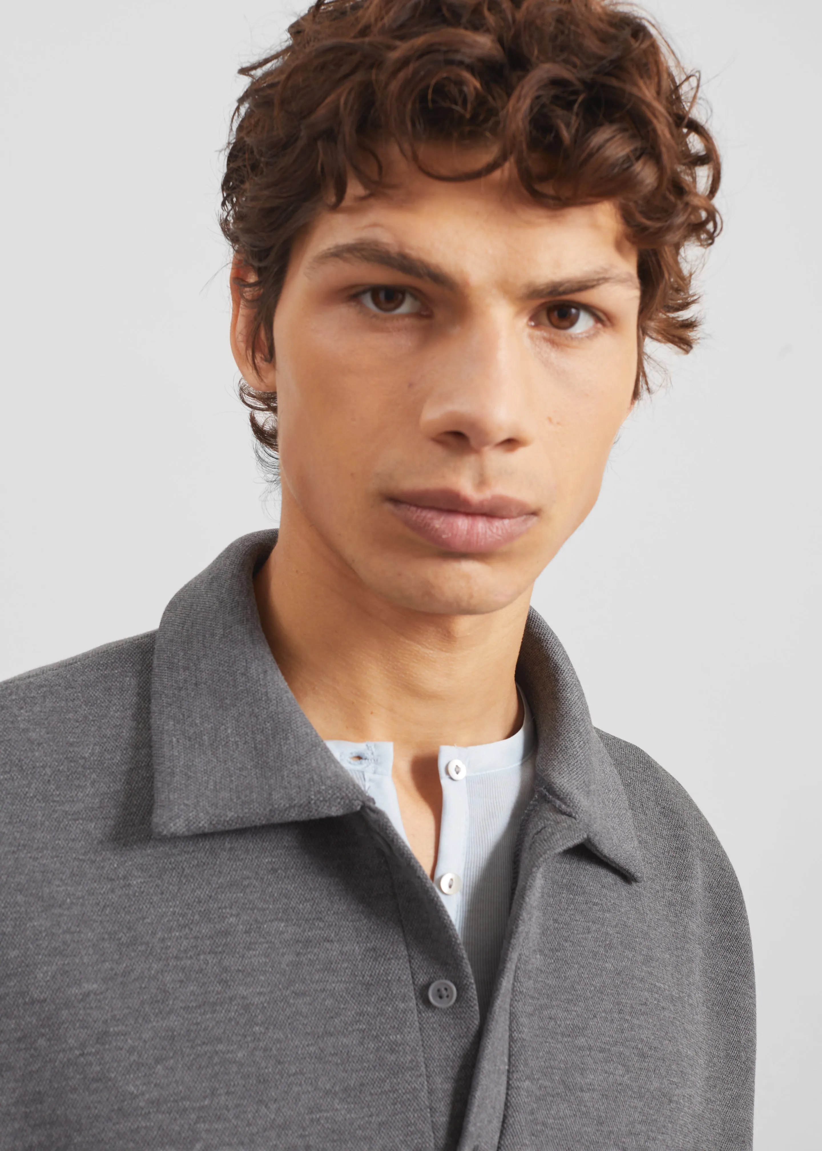 Lenham Polo Sweatshirt - Grey sold by Frankie Shop product image thumbnail 3
