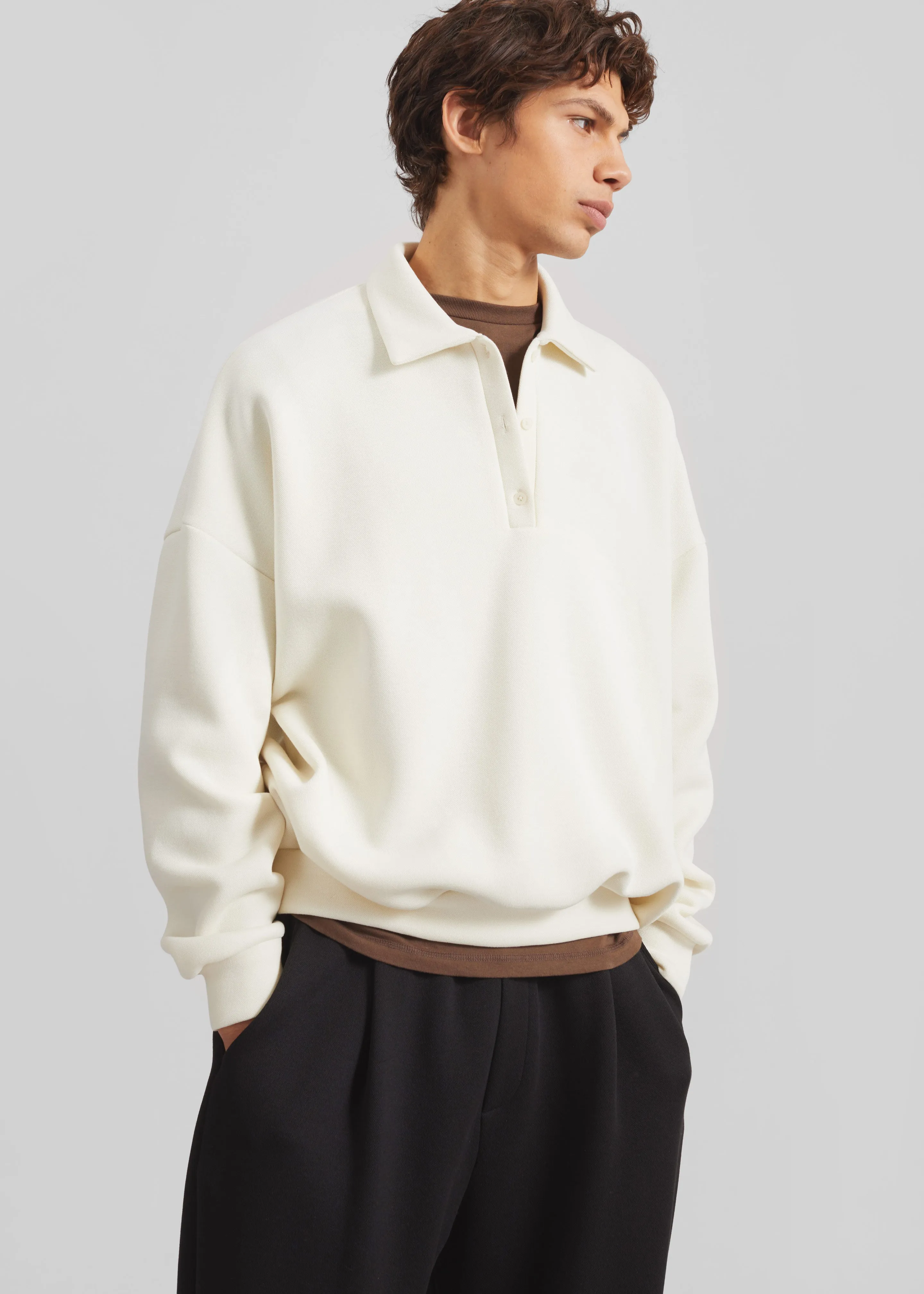 Lenham Polo Sweatshirt - Ivory sold by Frankie Shop