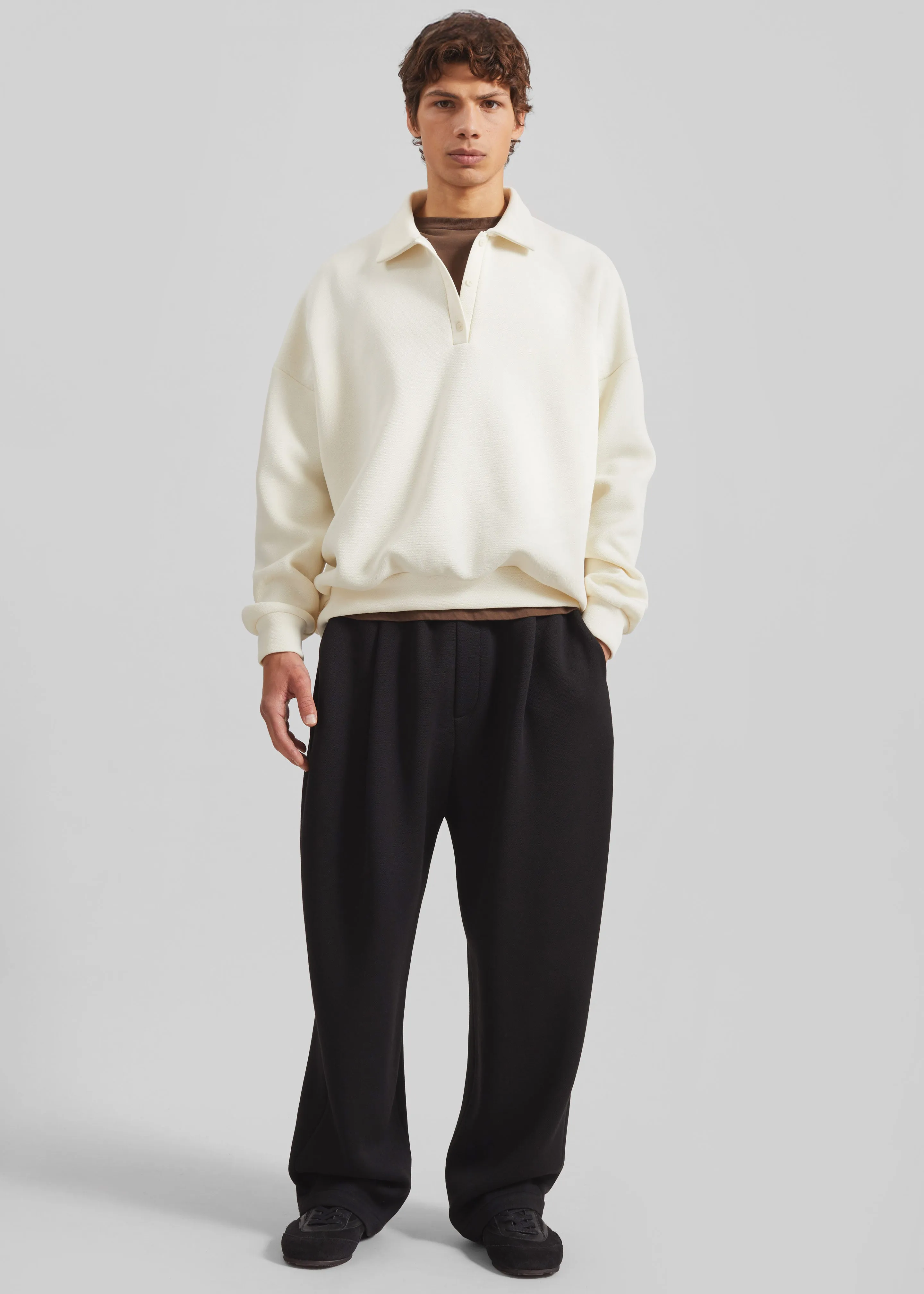Lenham Polo Sweatshirt - Ivory sold by Frankie Shop product image thumbnail 4