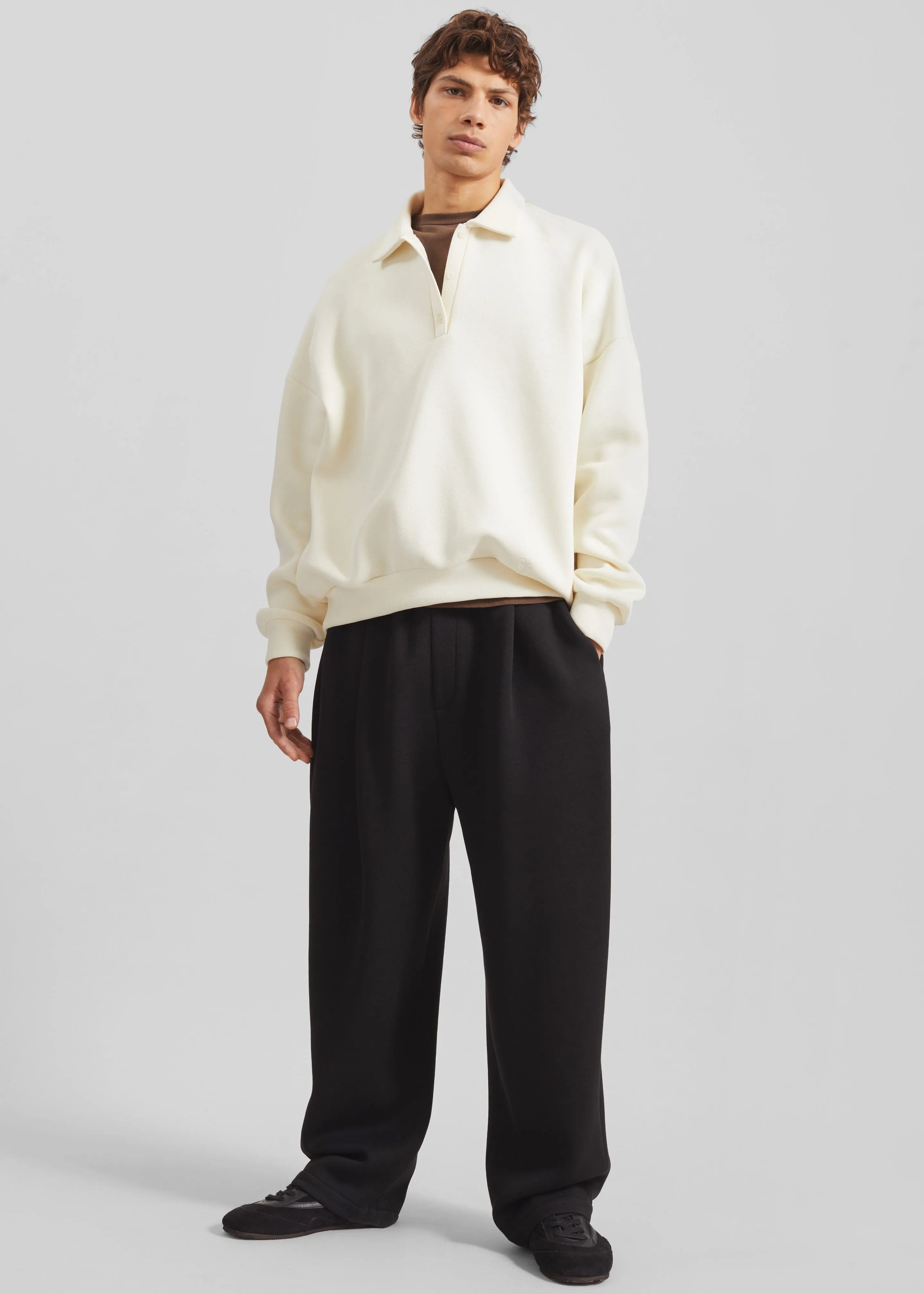 Lenham Polo Sweatshirt - Ivory sold by Frankie Shop product image thumbnail 3