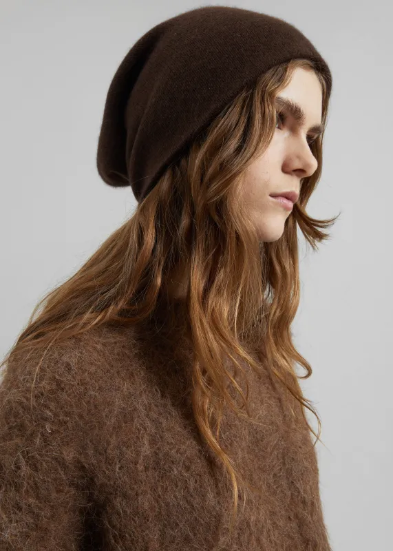 Inko Cashmere Beanie - Brown sold by Frankie Shop