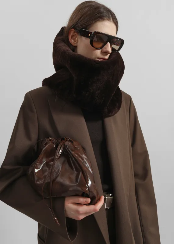 Ginevra Faux Fur Scarf - Brown sold by Frankie Shop