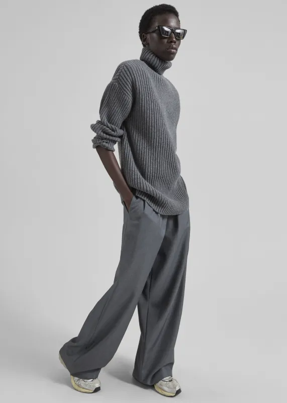 Lindall Turtleneck Sweater - Dark Grey sold by Frankie Shop