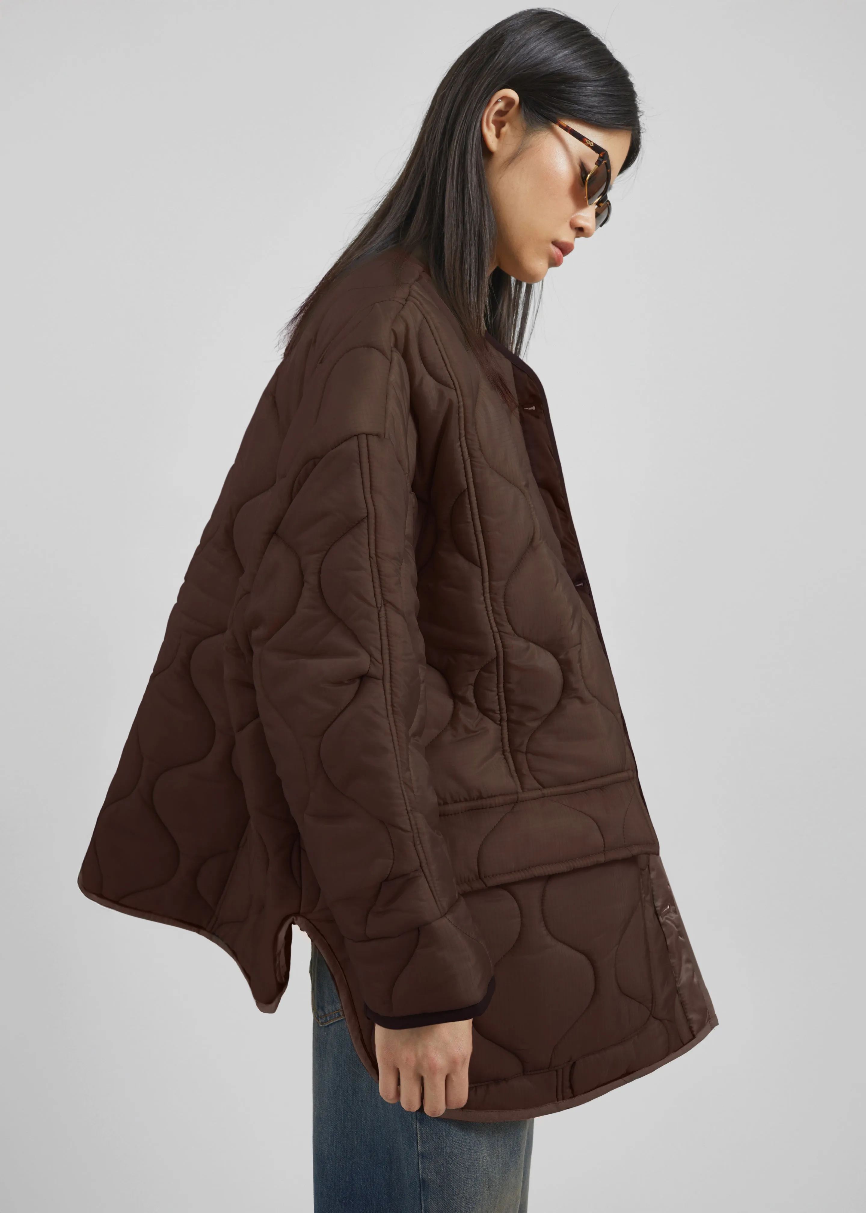 Teddy Quilted Jacket - Brown sold by Frankie Shop product image thumbnail 2