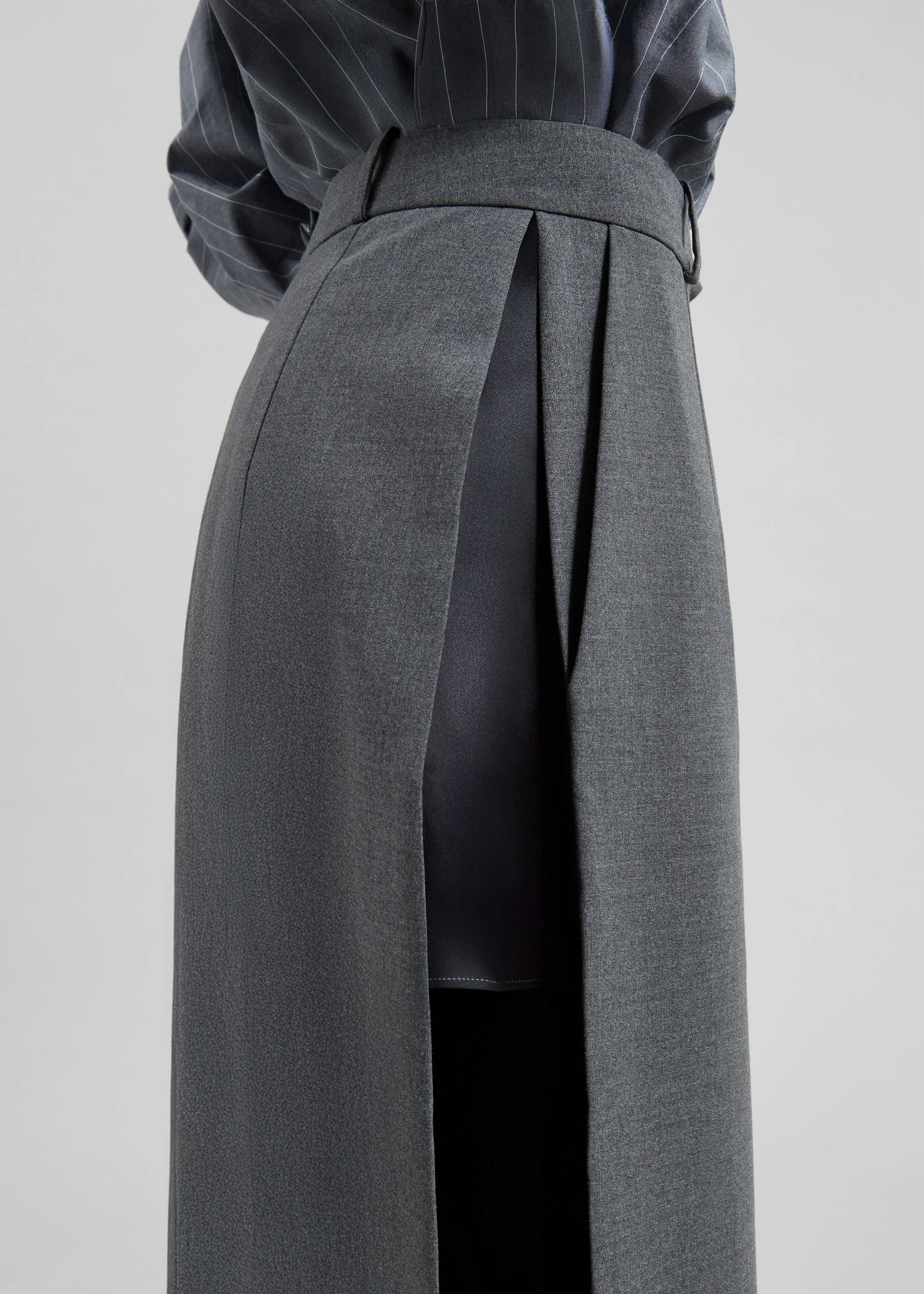 Bevza Skirt With Slits - Dark Grey sold by Frankie Shop product image thumbnail 3