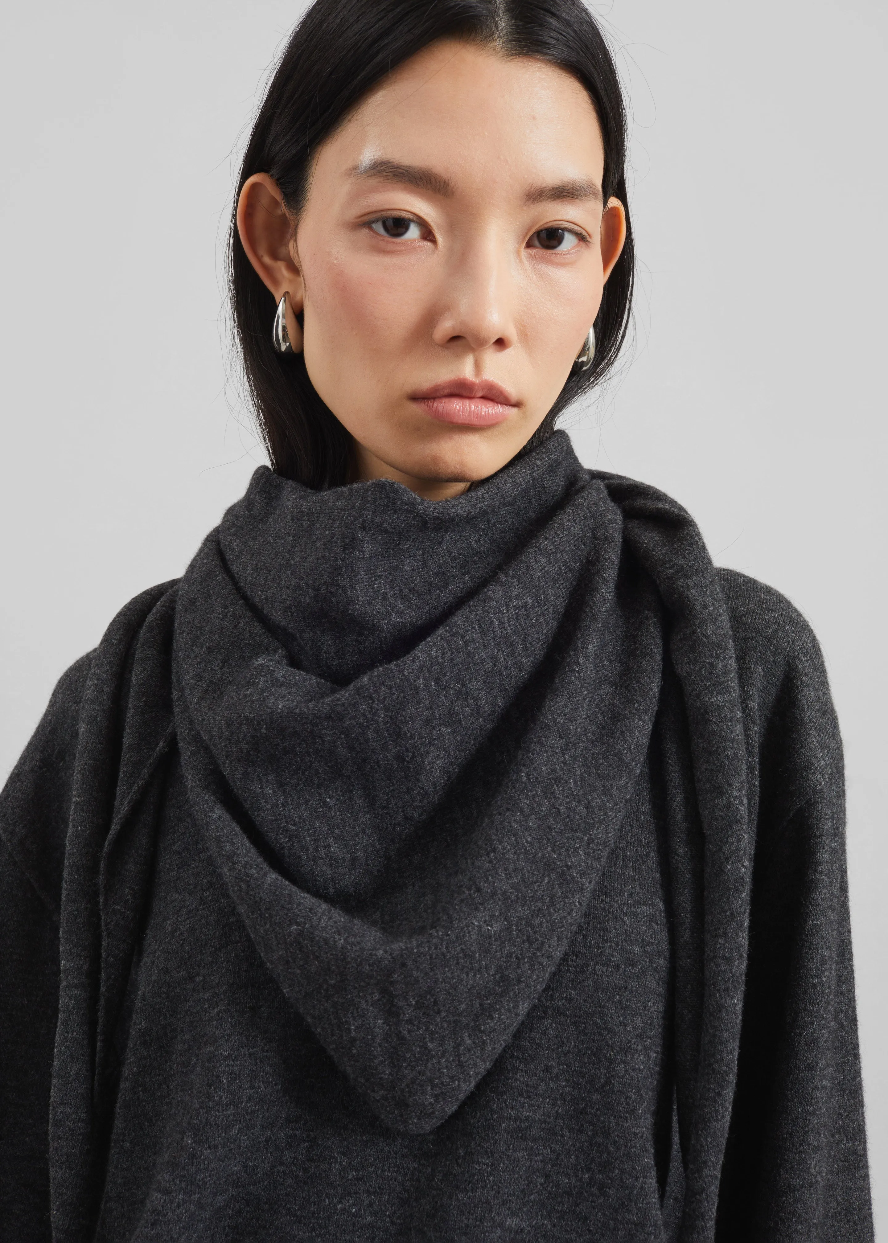 Vermont Scarf Sweater - Charcoal sold by Frankie Shop product image thumbnail 2